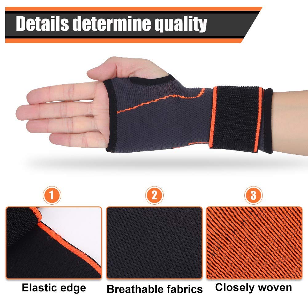 Adjustable Lightweight Wrist Support Brace with Thumb Loop - Pain Relief for Carpal Tunnel, Arthritis & Tendonitis - Ideal for Typing, Gaming, Sports & Weightlifting