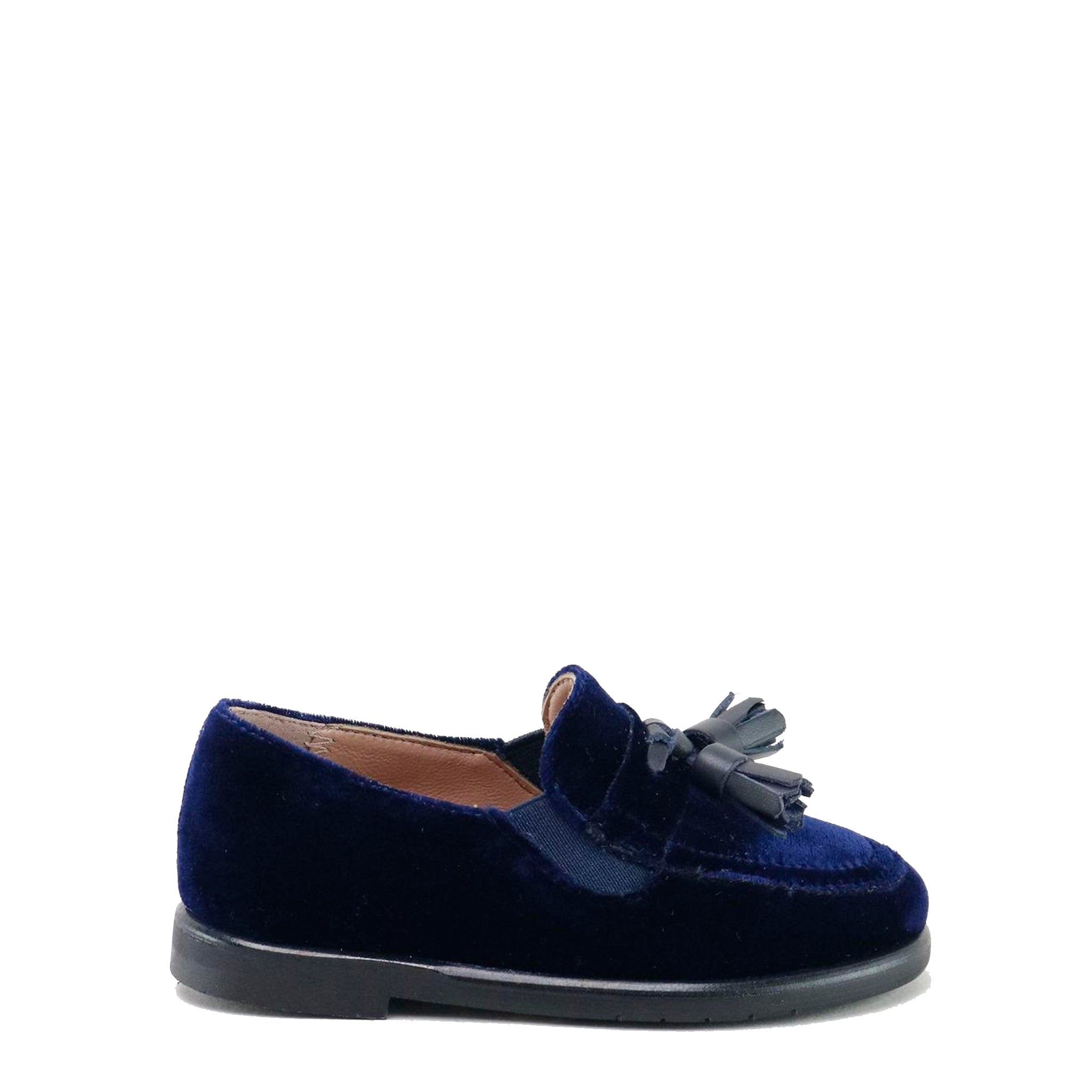 Navy Blue Velvet Tassel Loafers for Women - Comfortable Slip-On Dress Shoes for Work, Office & Special Occasions