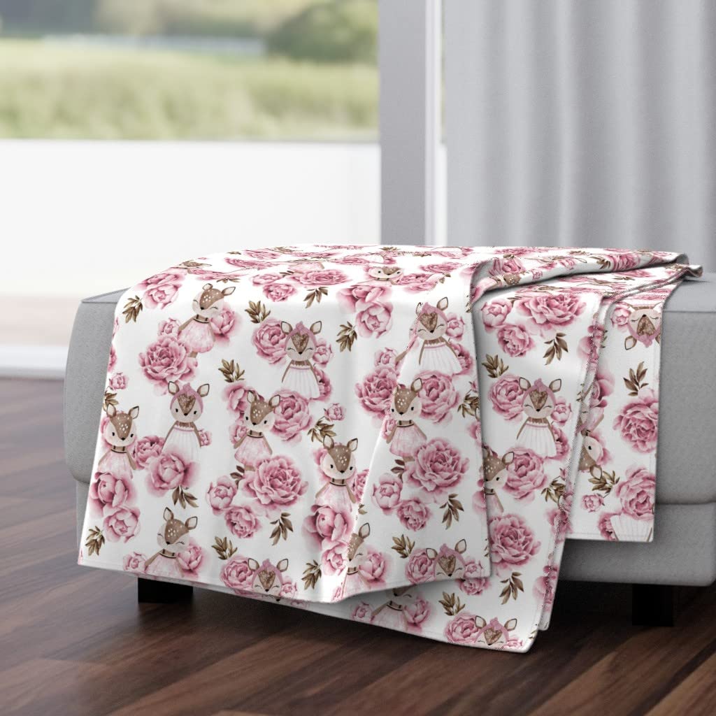 Soft & Cozy Spoonflower Plush Minky Throw Blanket 50