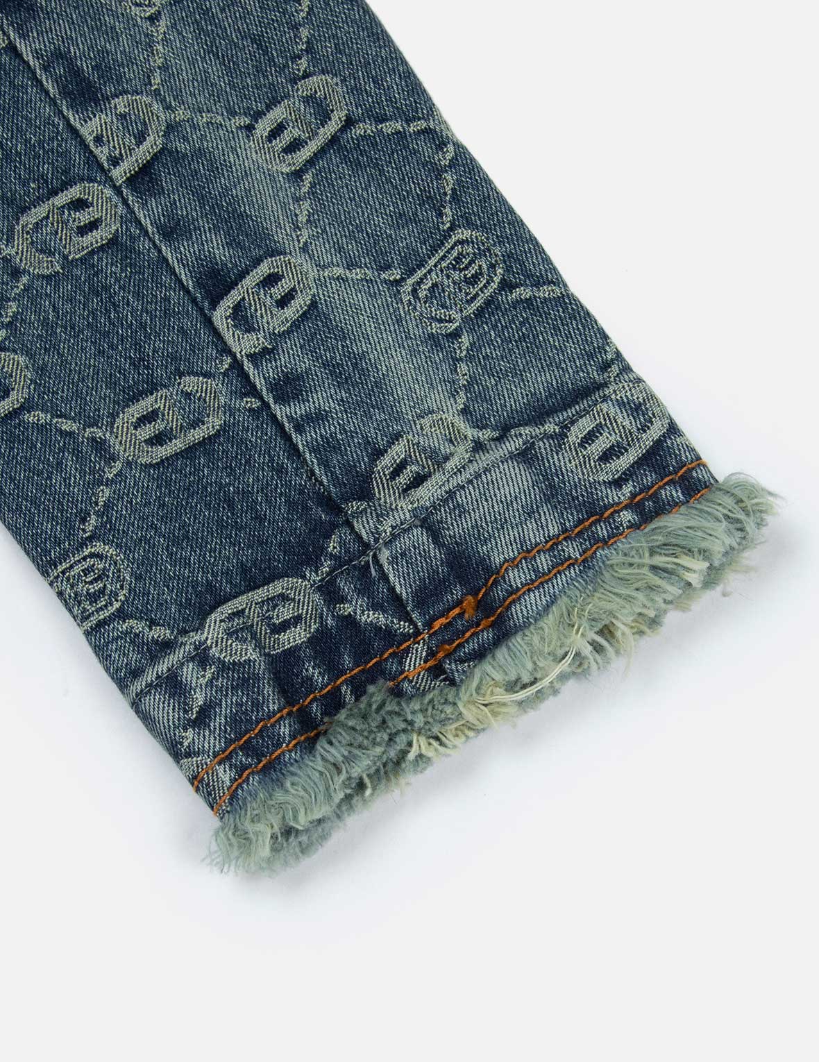 Stylish Allover Logo Jacquard Denim Jacket for Women & Men - Trendy Fashion Outerwear for Casual Wear, Street Style & Everyday Outfits