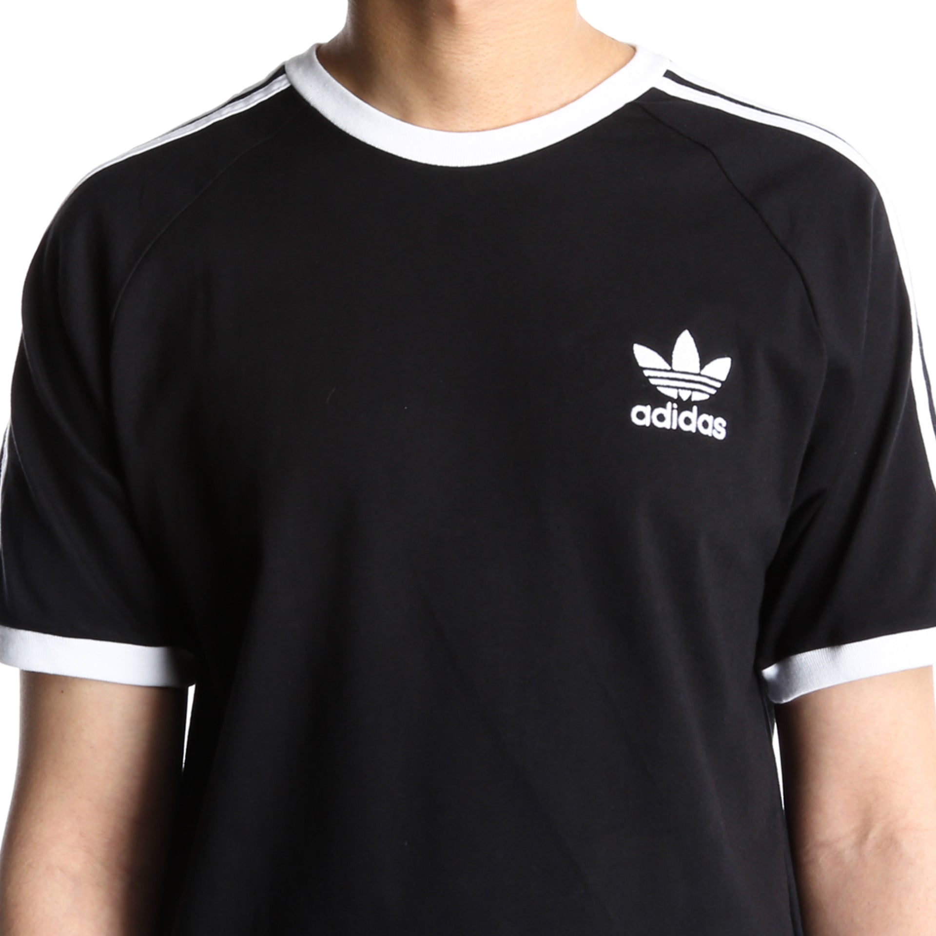 Adidas Men's 3 Stripes T-Shirt - Black | Casual Short Sleeve Cotton Tee for Gym, Workout & Everyday Wear