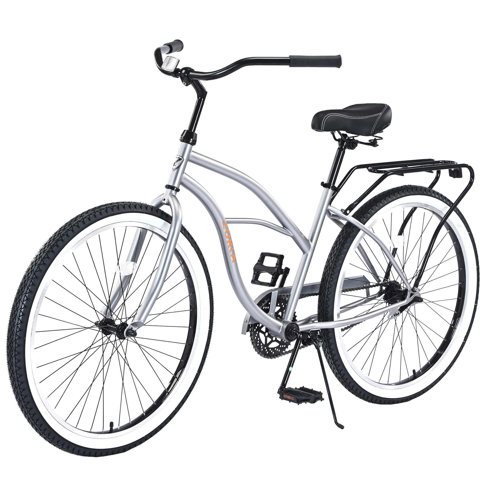 ZUKKA 26 Inch Beach Cruiser Bike - Single Speed Bicycle with Coaster Brake for Men & Women - Multiple Color Options - Perfect for Coastal Rides, Commuting & Leisure Cycling