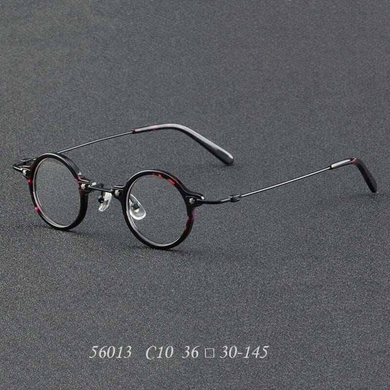 Orita Small Punk Round Glasses Frame - Retro Vintage Eyewear for Women & Men - Perfect for Cosplay, Fashion, and Daily Wear