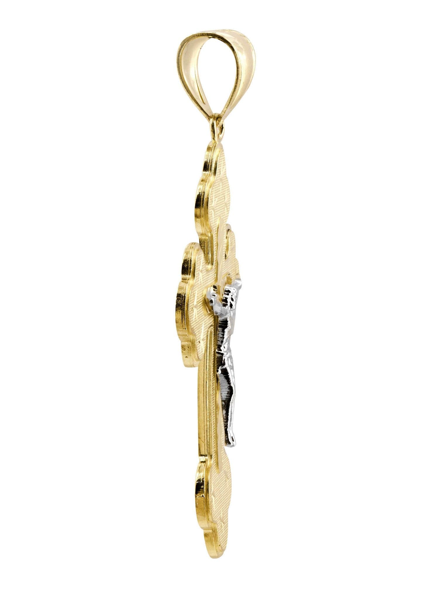 10K Gold Cross Pendant Necklace for Women & Men - 5.9 Grams Religious Jewelry for Baptism, First Communion & Everyday Wear