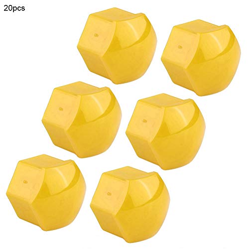 19mm Yellow Car Wheel Nut Set - 20pcs for Auto Rims & Hub Screws - Perfect for Wheel Maintenance & Customization