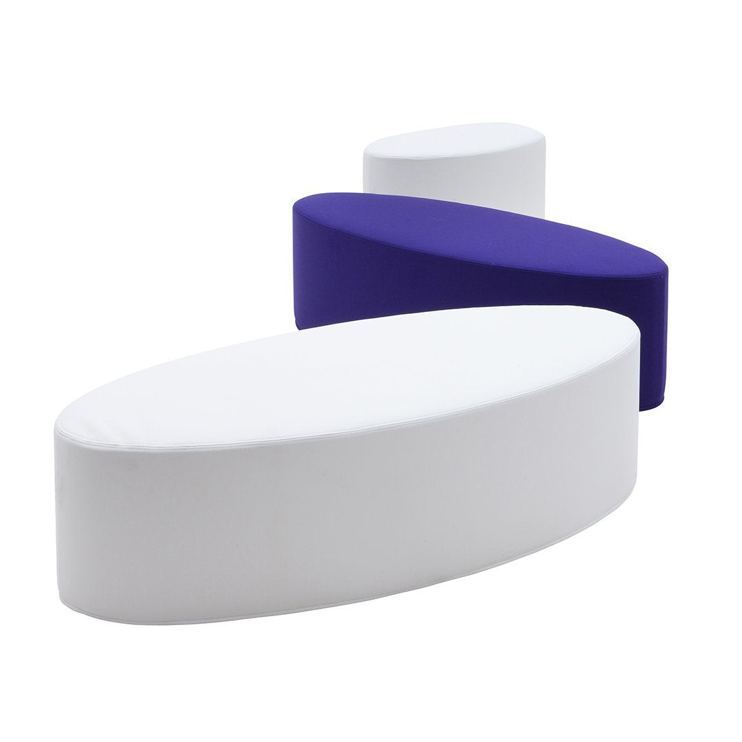 Busk Hertzog Bon Bon Pouf Ottoman - Softline Luxury Footrest & Seating for Living Room, Bedroom, or Nursery