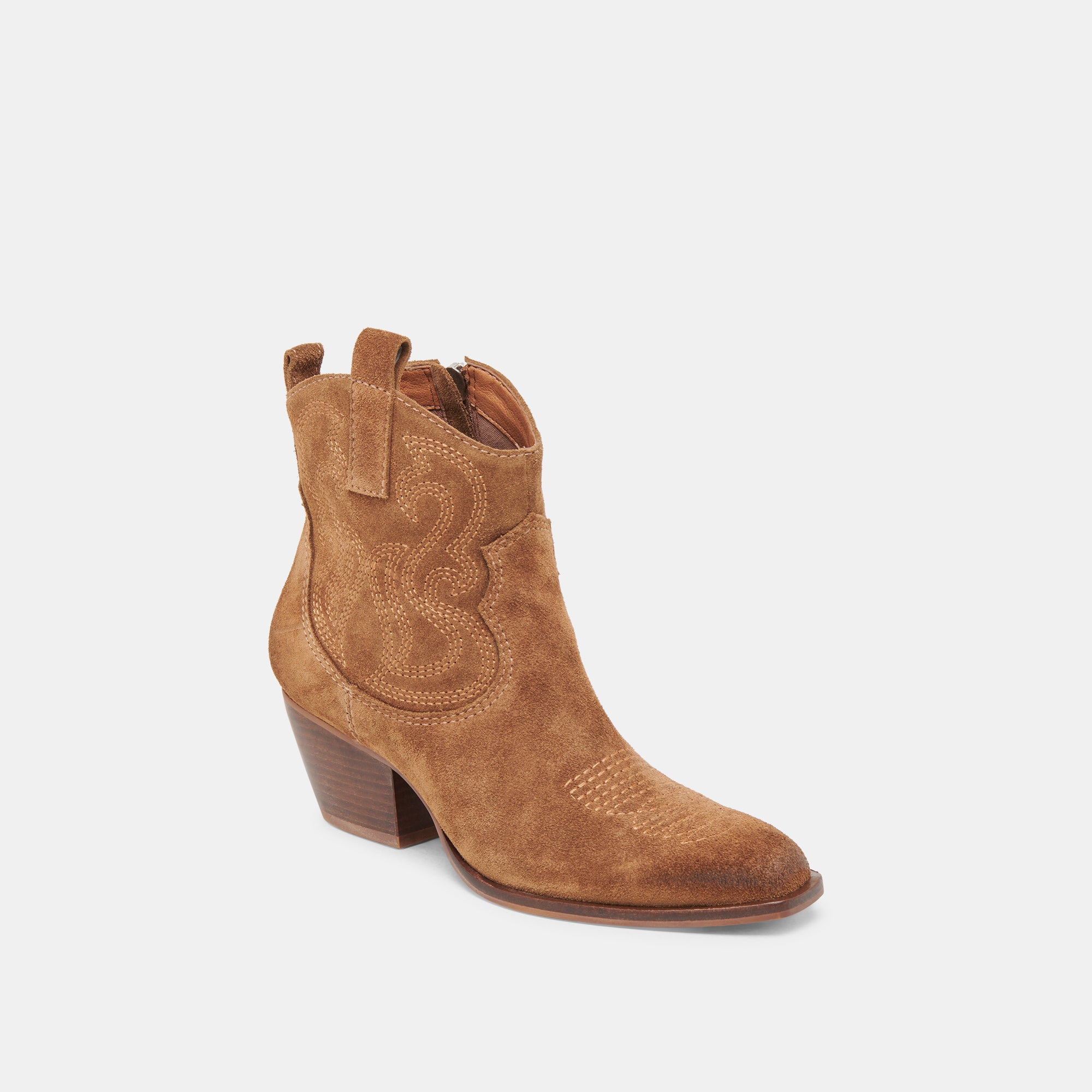 SHANIA Women's Brown Suede Booties - Stylish & Comfortable Ankle Boots for Fall & Winter Fashion