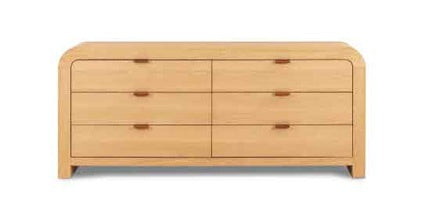 Cirq 6 Drawer Dresser - Modern Wooden Chest of Drawers for Bedroom Storage & Organization | Perfect for Clothes, Accessories & Home Decor