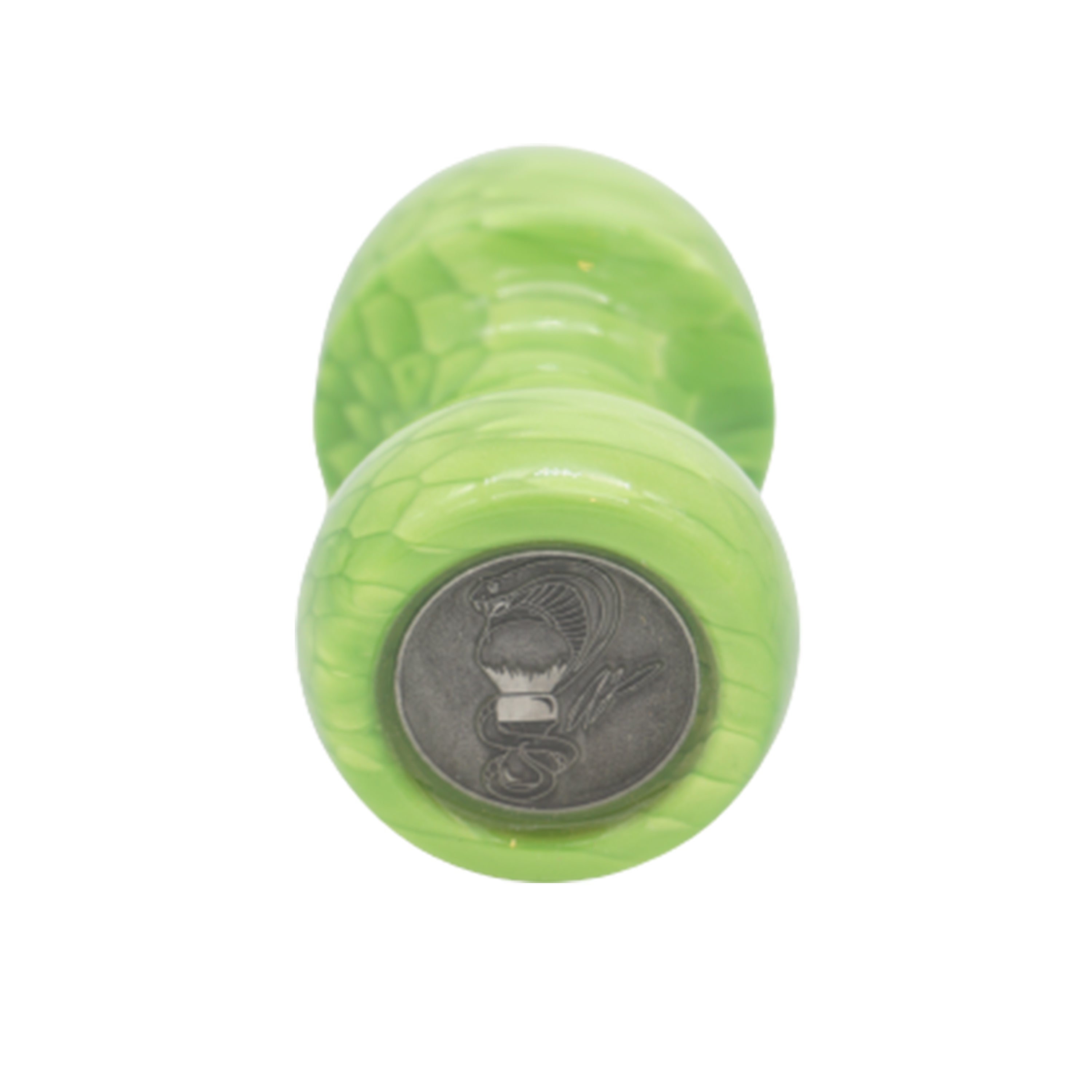 Premium Green Snakeskin Handmade Shaving Brush Handle - Fits 28mm & 30mm Knots - Perfect for Wet Shaving, Grooming Kits & Luxury Bathroom Accessories