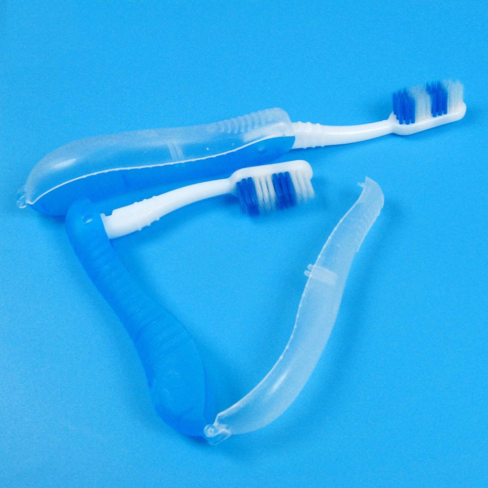Portable Folding Toothbrush for Travel & Camping - Compact & Lightweight Design for Outdoor Adventures, Hiking, and Backpacking Trips