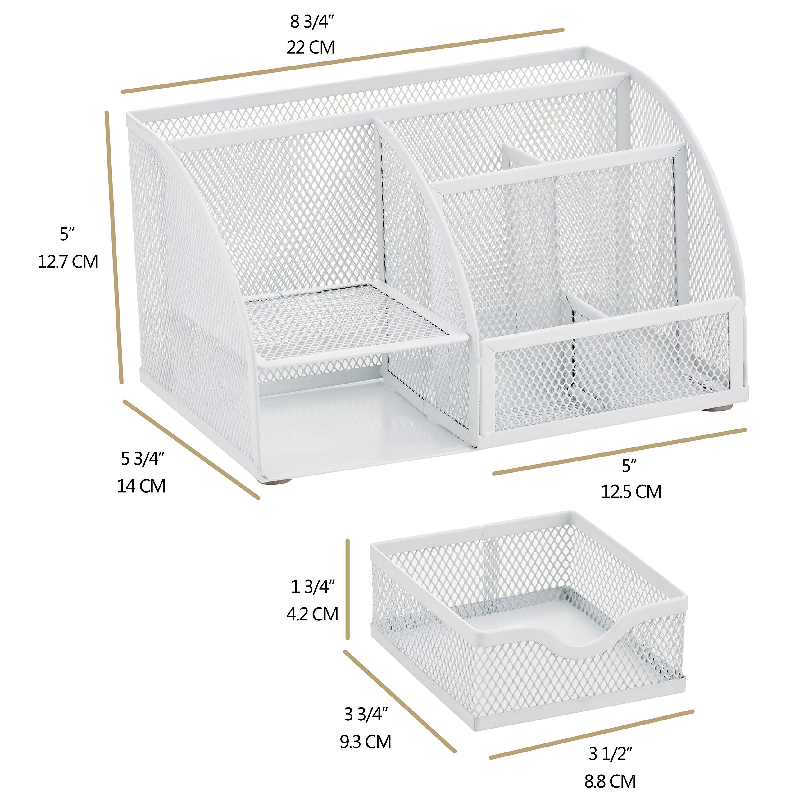 Anova Mesh Desk Organizer with 7 Compartments & Drawer - Office & Home Use