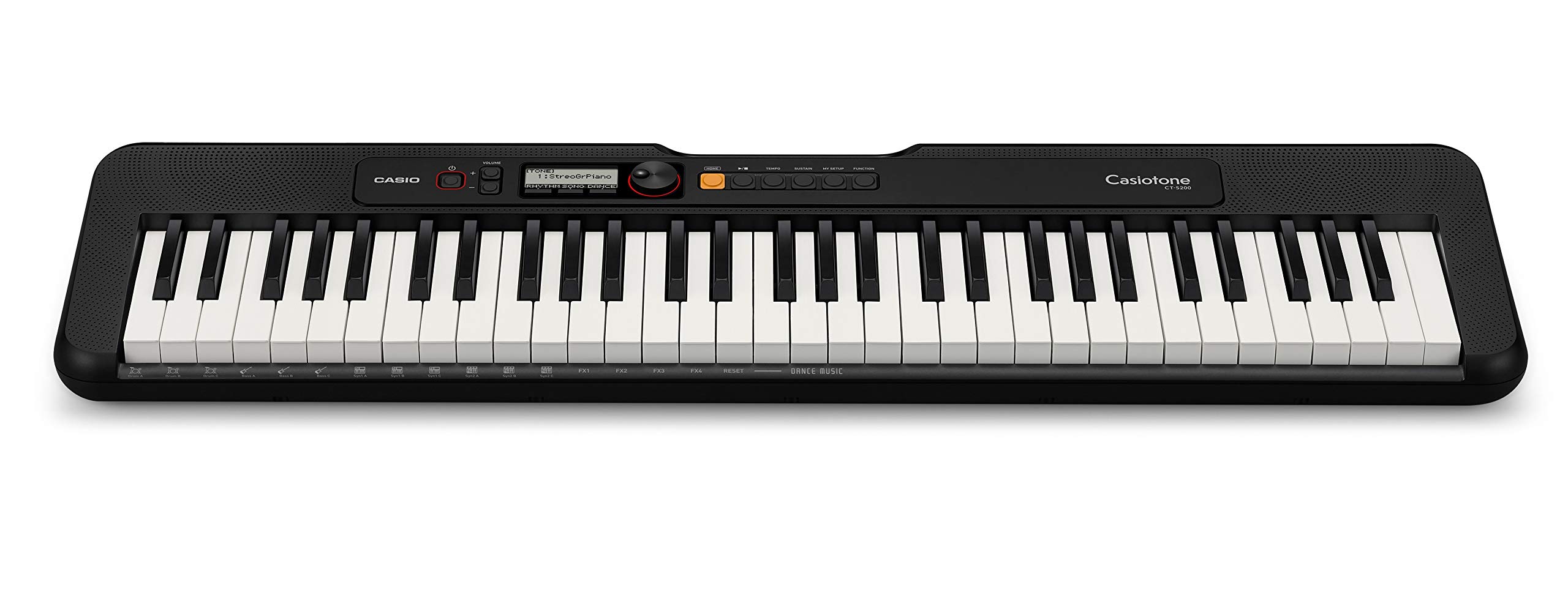 Casio CT-S200BK 61-Key Portable Keyboard with Stand, Headphones & Accessories - Premium Digital Piano for Beginners & Home Practice (Black) | Perfect for Music Lessons, Studio Recording & Live Performances