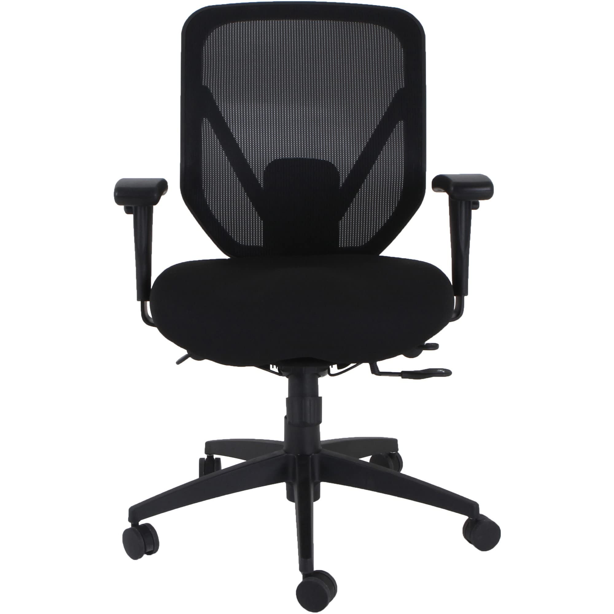 Lorell Executive High-Back Office Chair - Ergonomic Black Leather Swivel Chair with Adjustable Height for Home & Business Workspaces