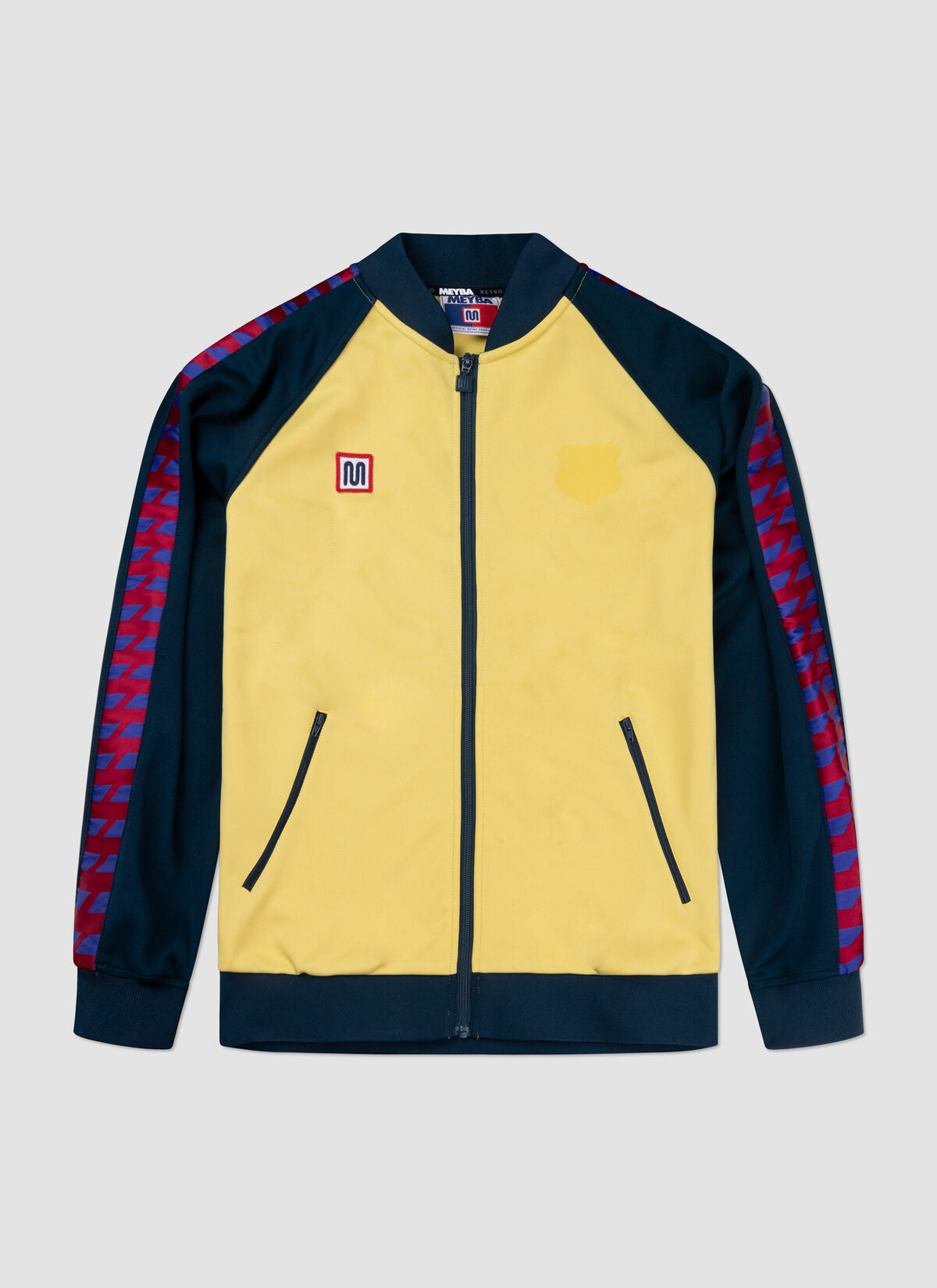 MEYBA Blaugrana Terrace Track Jacket - Vintage Style Soccer Windbreaker for Men & Women - Perfect for Football Matches, Casual Outfits & Streetwear Fashion