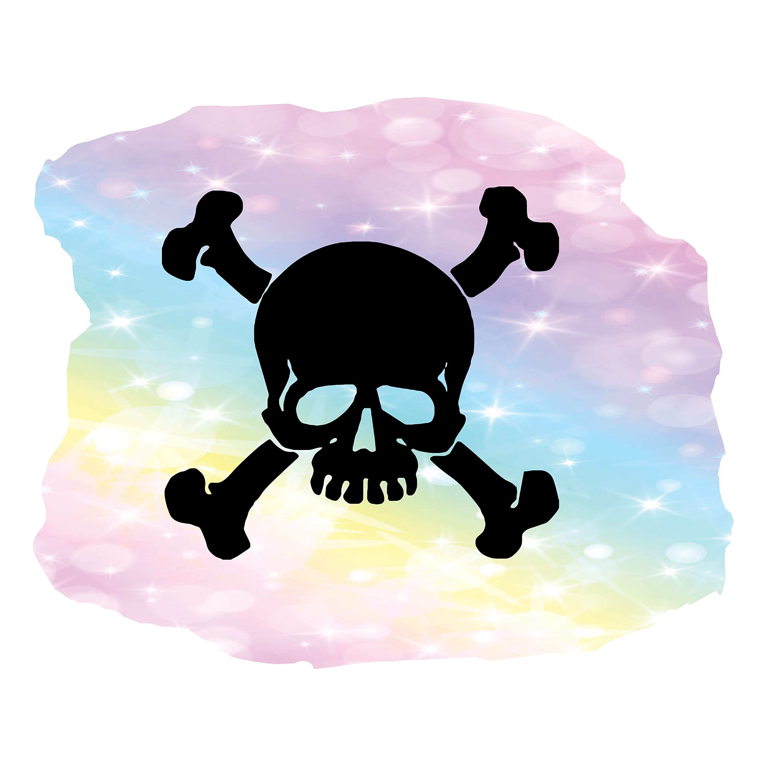 Skull Wall Decals for Boys Bedroom - DIY Pirate Themed Vinyl Stickers (10