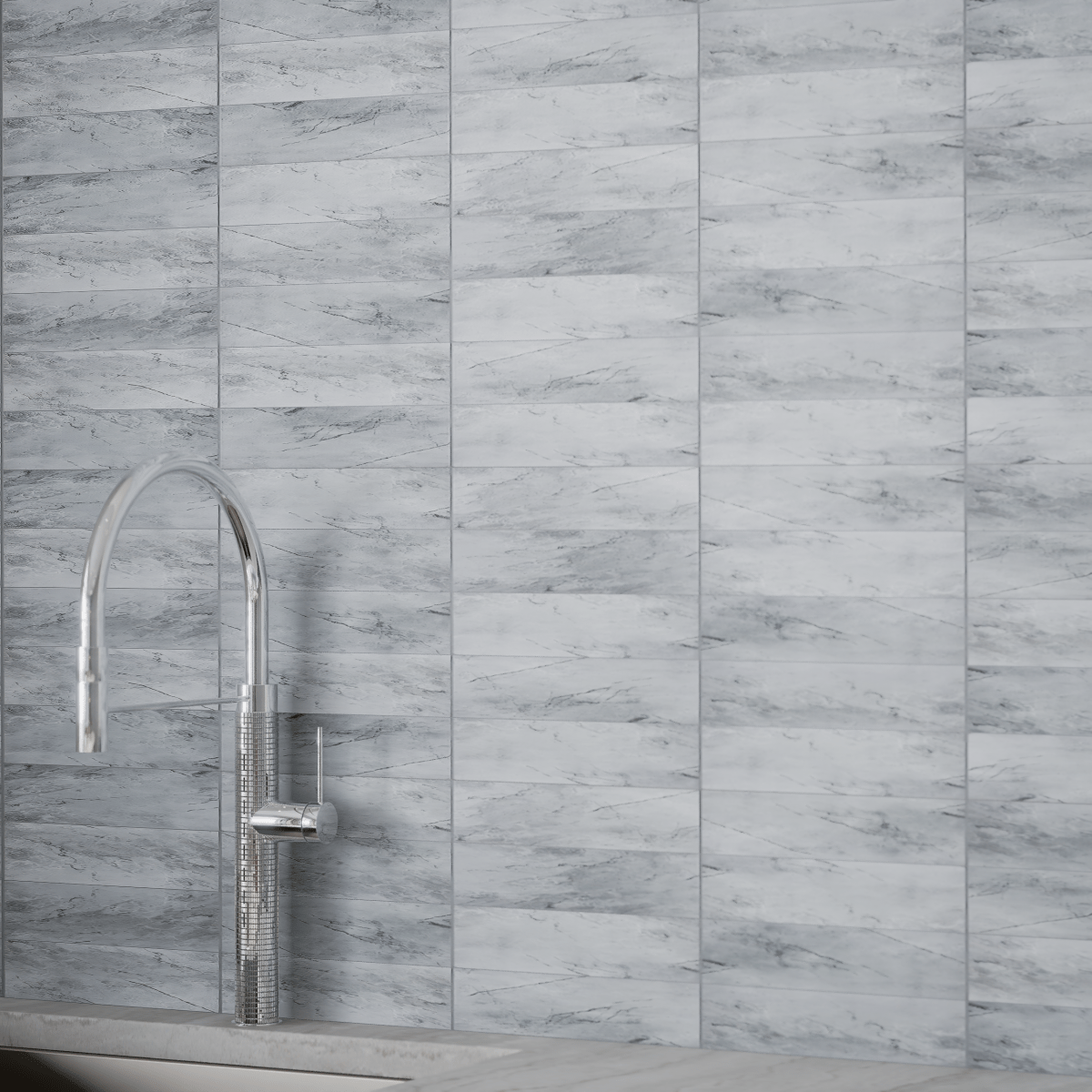 3 X 13 Inch Malena Carbon Matte Glazed Ceramic Bullnose Tile - Perfect for Kitchen Backsplash, Bathroom Walls & Fireplace Surrounds