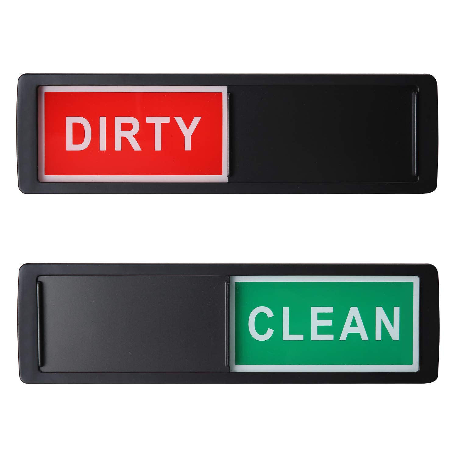 **Upgraded Dishwasher Magnet Clean Dirty Sign - Strong Slide Indicator, Easy to Read, Waterproof & Non-Scratch - Kitchen Organization Tool (Black) - Perfect for Home, Office & RV Use**