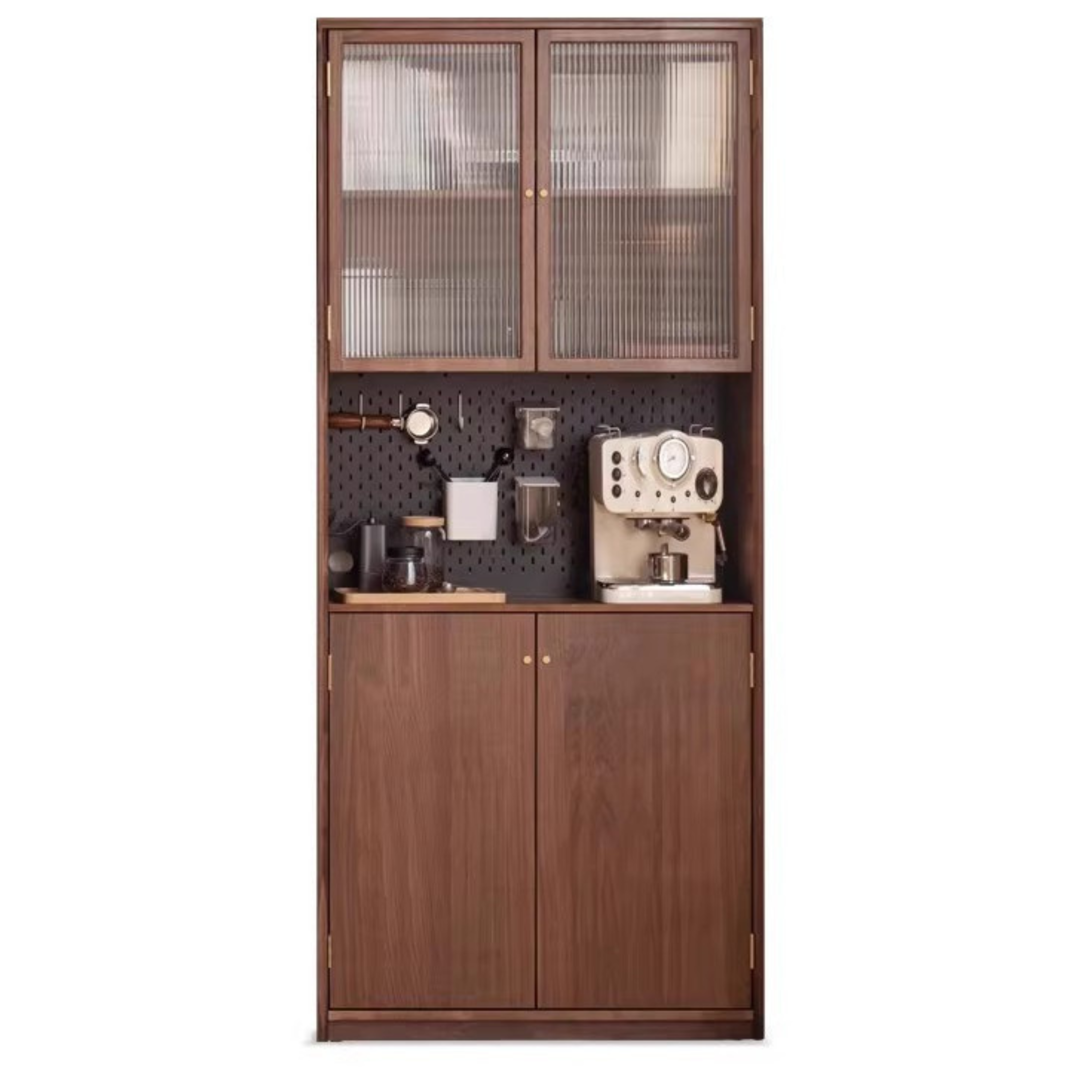 Black Walnut Solid Wood Bookcase - Free Standing Adjustable Bookshelf for Living Room, Office & Study | Modern Home Storage Furniture