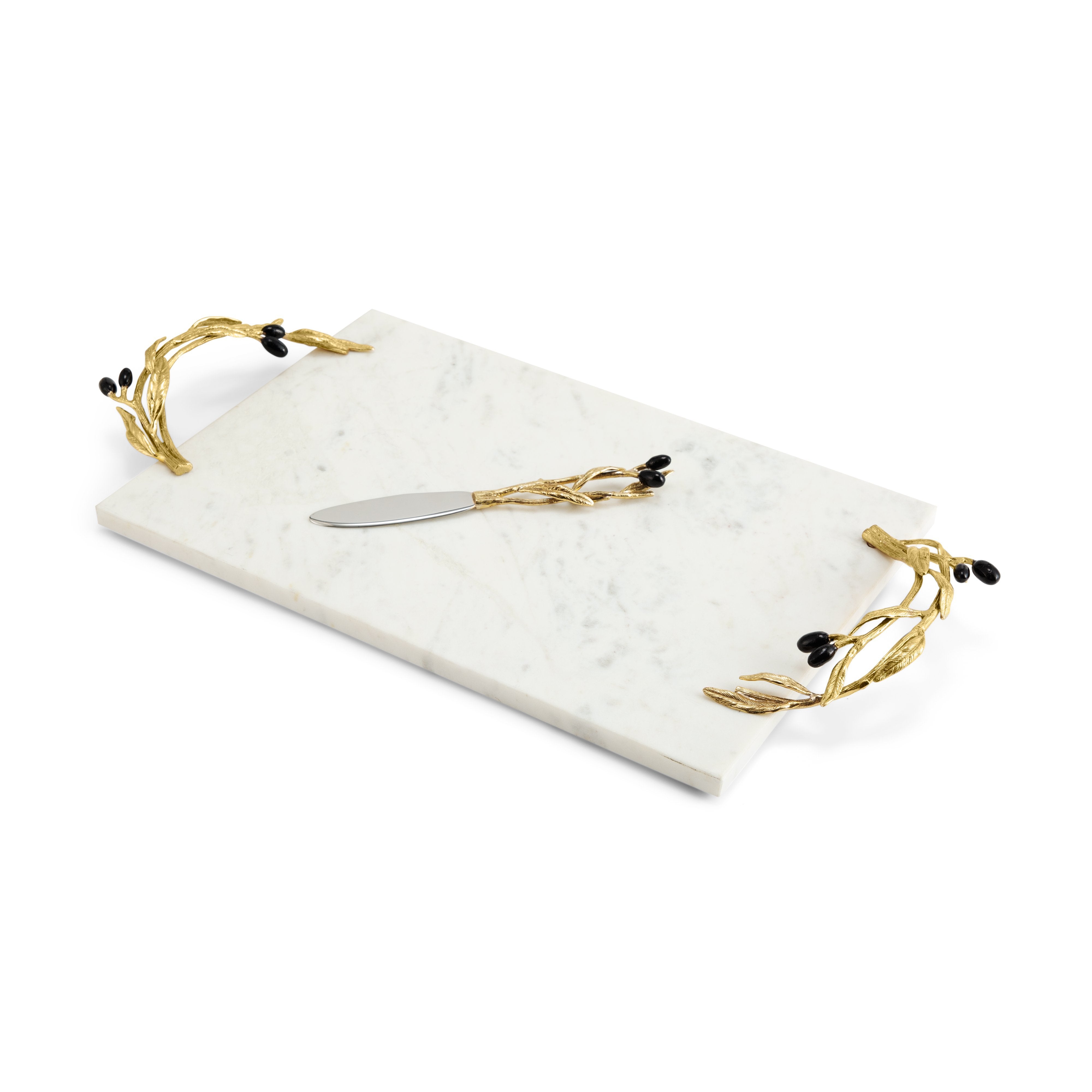 Olive Branch Wooden Cheese Board Set with Knife - Perfect for Wine Pairing, Charcuterie, and Entertaining at Home