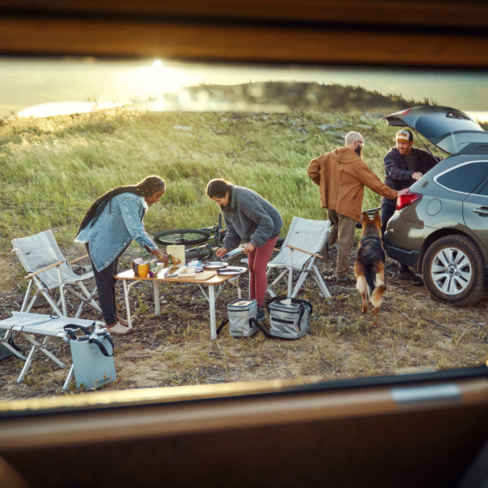 Dometic GO Compact Camp Table - Portable Folding Outdoor Picnic Table for Camping, Hiking, and Backyard Use