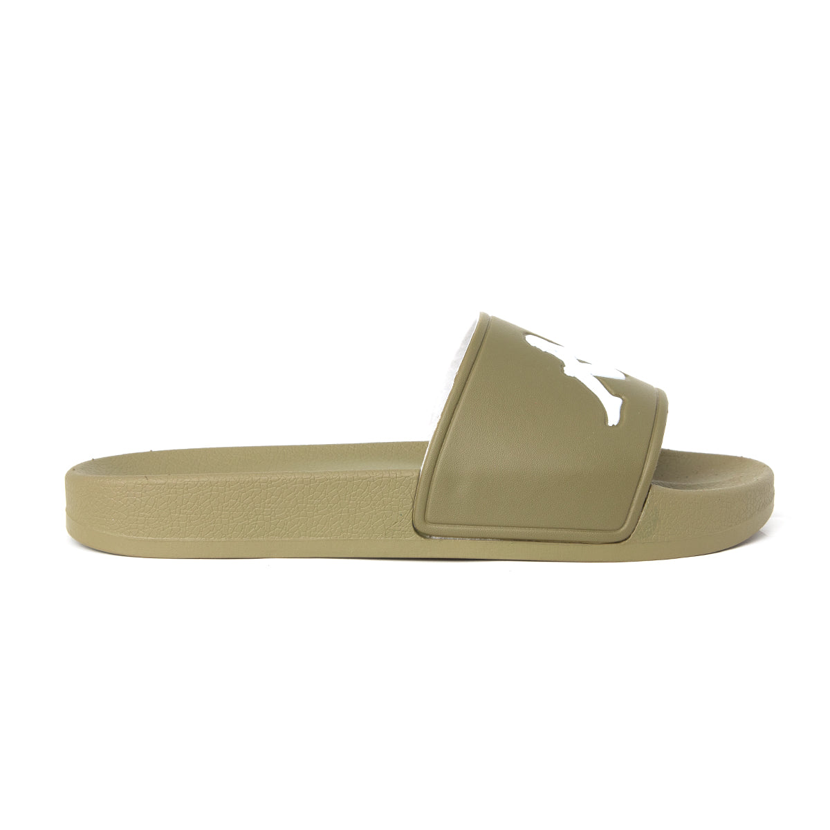 Kappa Authentic Adam 2 Slides - Comfortable Men's Sandals in Green Olive/White | Perfect for Beach, Pool, and Casual Summer Wear