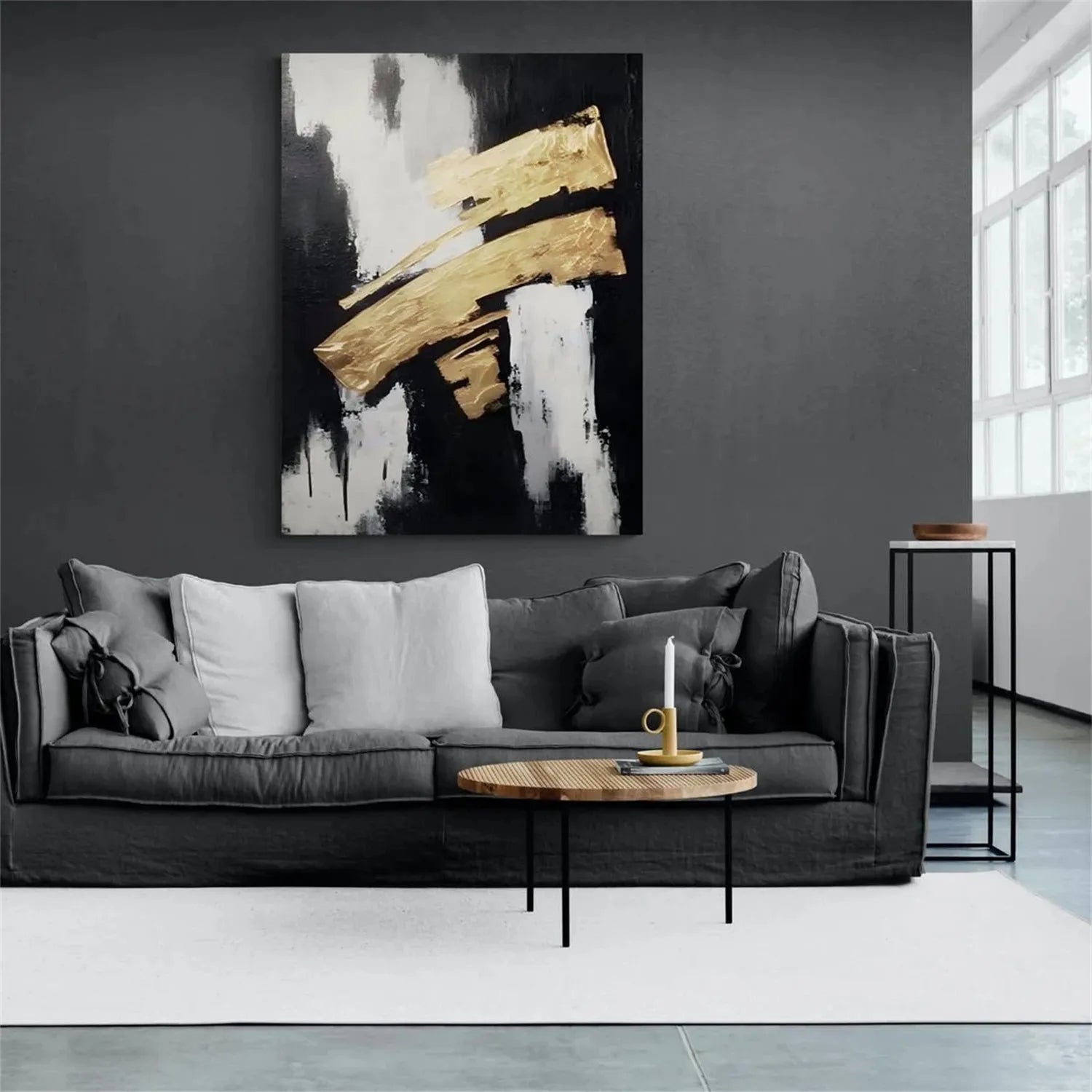 Abstract Painting #AB 255 - Modern Wall Art for Living Room, Bedroom & Office Decor | Large Canvas Artwork for Home & Office