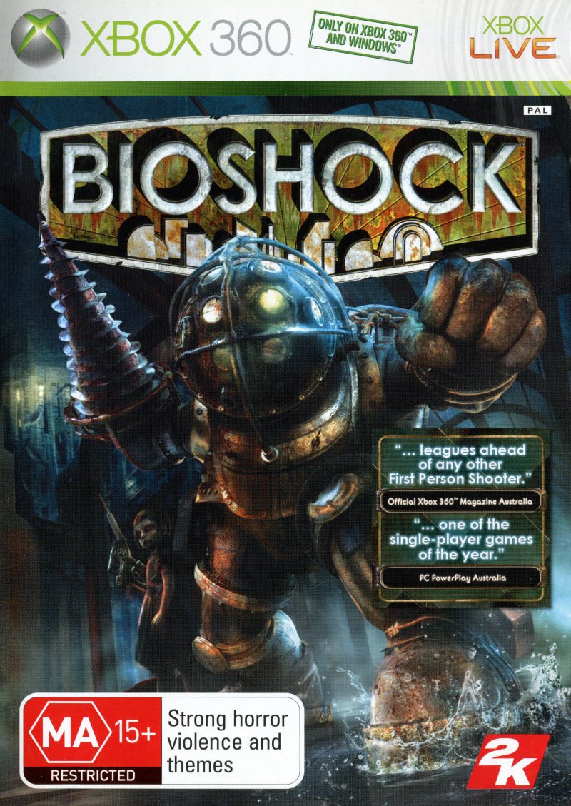 BioShock Xbox 360 Game - PAL Version | Action-Adventure First-Person Shooter | Perfect for Horror & Sci-Fi Gaming Fans