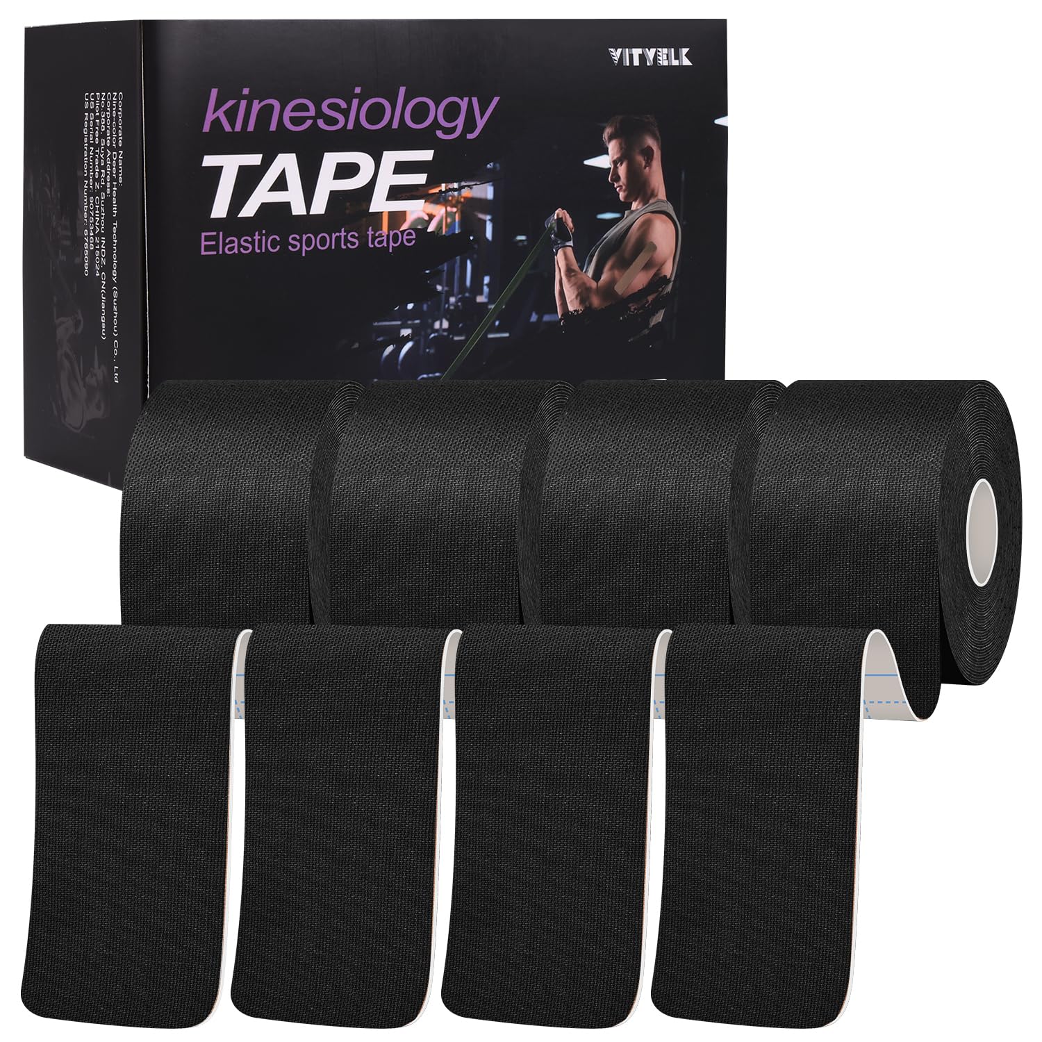 Premium Elastic Kinesiology Tape (4 Rolls) - 2