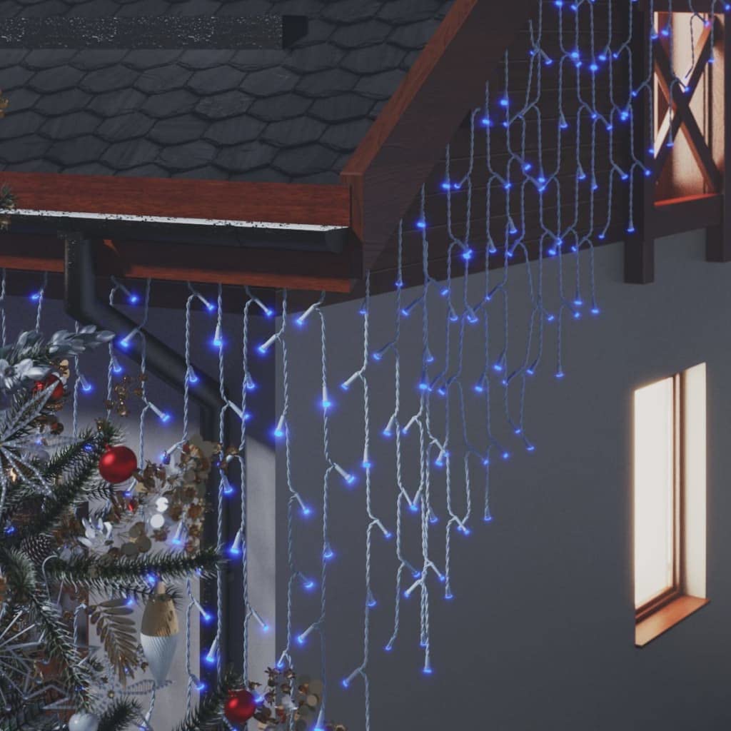vidaXL 400 LED Blue Icicle Christmas Lights - 393.7