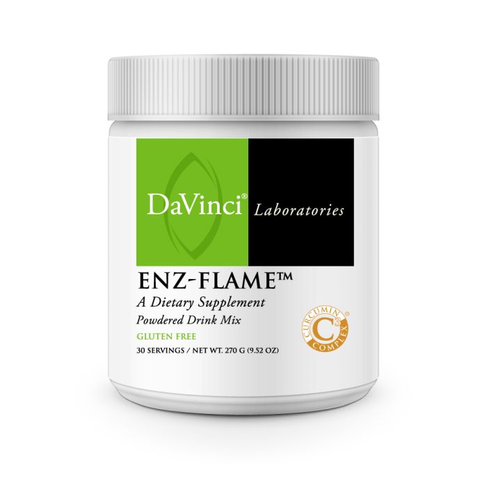 Davinci Labs Enz Flame™ Digestive Enzyme Supplement - 30 Capsules for Gut Health & Digestion Support - Ideal for Meals & Digestive Comfort