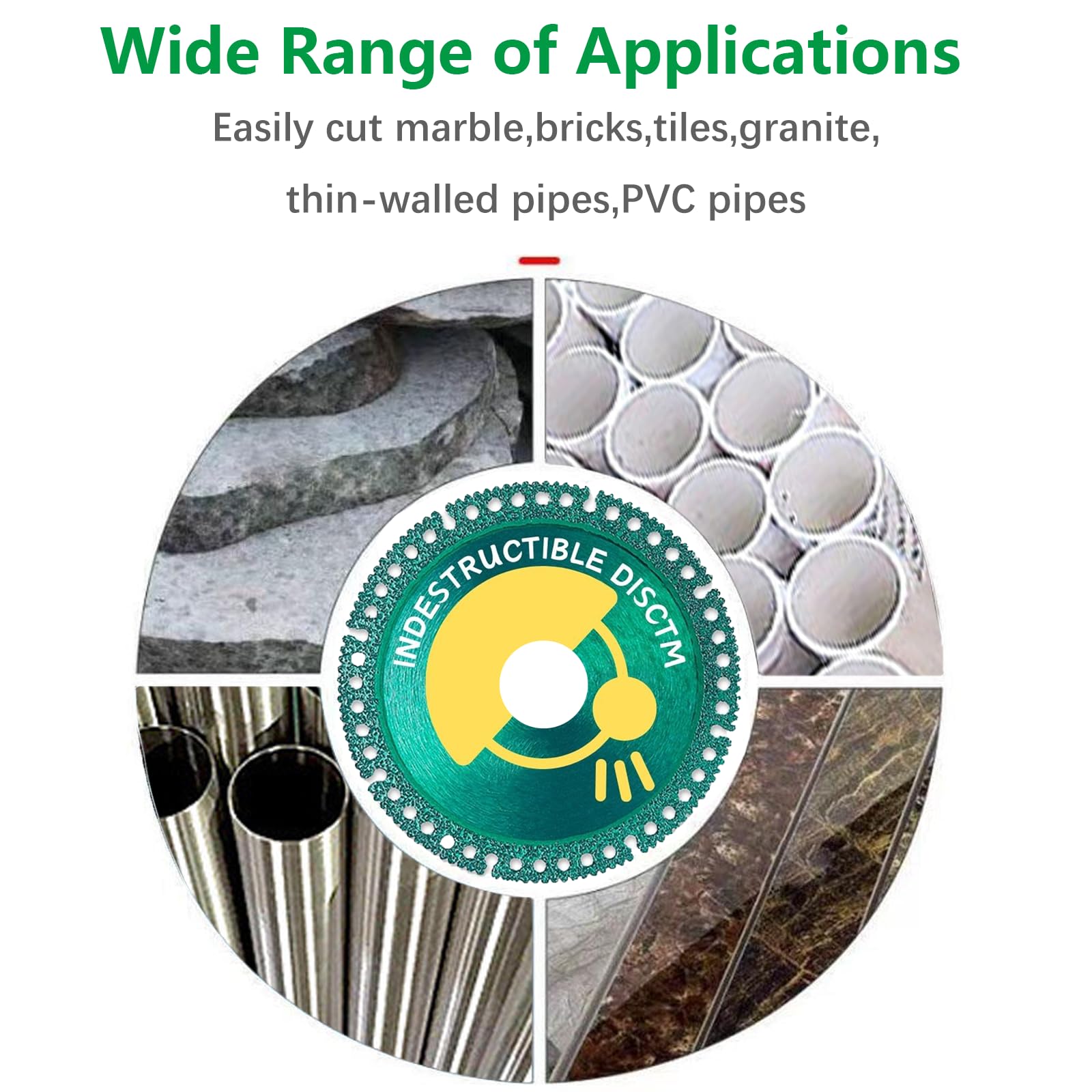 4 Inch Angle Grinder Cutting Discs - 5 Pack Multi-Purpose Composite Slicing Wheels with Removable Snap Ring for Metal, Wood, Tile & Concrete - Perfect for DIY Projects, Construction & Home Renovation