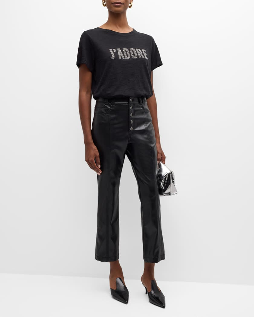 Cinq à Sept J'Adore Tee - Women's Trendy French-Inspired T-Shirt for Casual Wear & Night Out