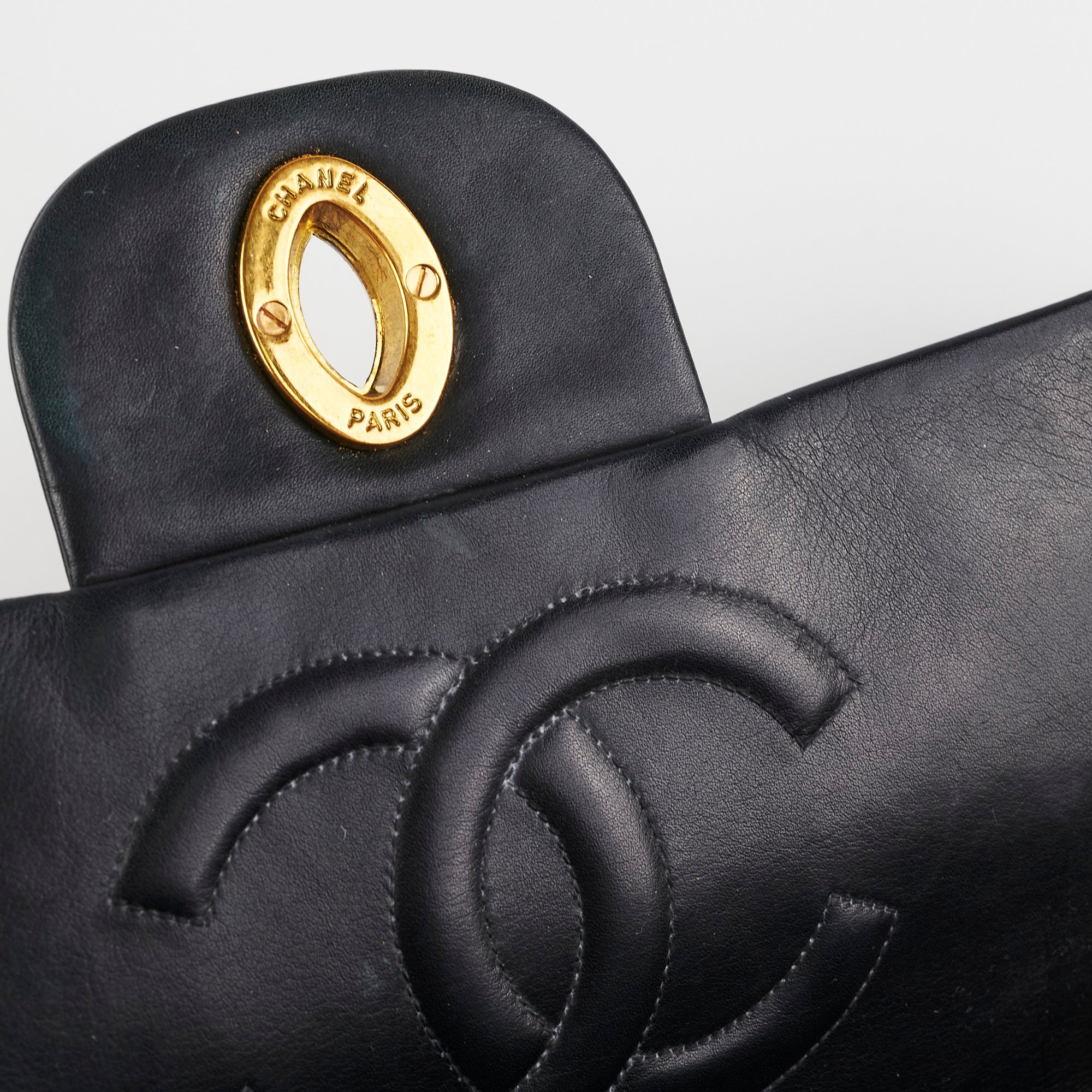 Vintage Chanel Maxi Jumbo Black Leather Flap Bag - Classic Luxury Handbag for Women, Perfect for Evening Parties, Date Nights & Special Occasions