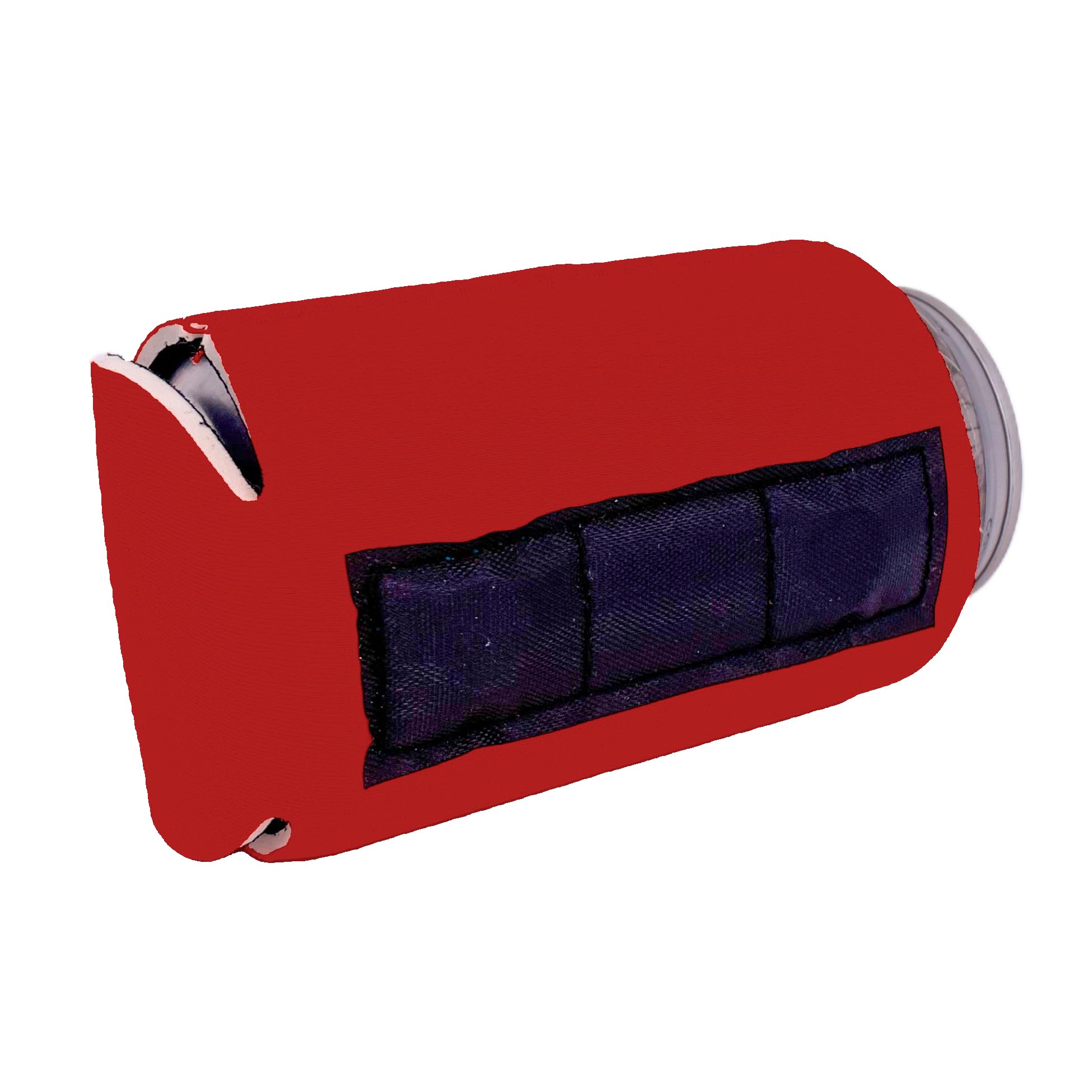 6 Pack Red Blank Magnetic Can Coolers - Insulated Beer Soda Can Holders for Outdoor BBQ, Camping & Parties (Set of 6)