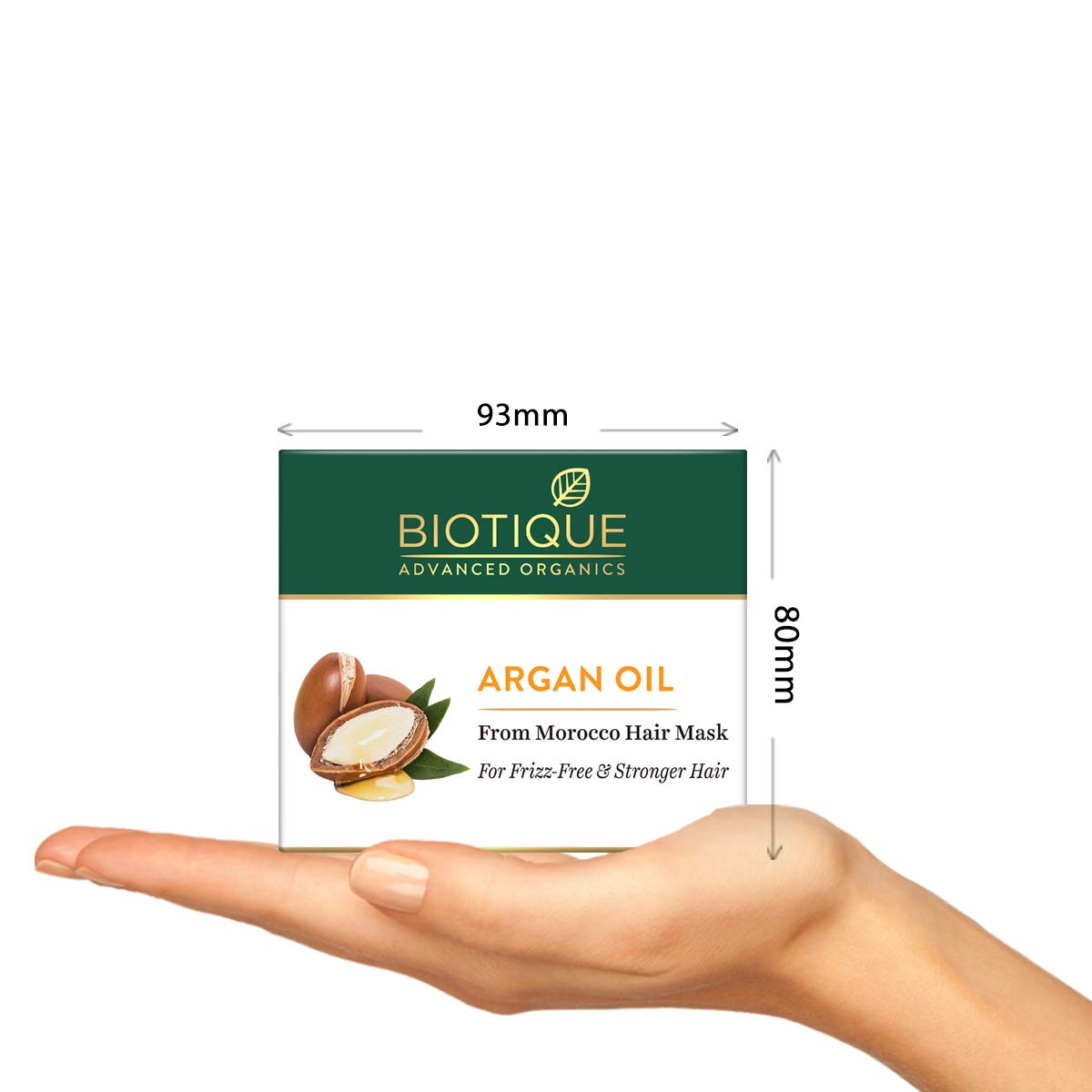 Biotique Argan Oil Hair Mask from Morocco - Deep Conditioning Treatment for Frizz-Free, Stronger & Healthier Hair - 175g (6.17oz) - Ideal for Dry, Damaged & Color-Treated Hair - At-Home Spa Treatment & Salon-Quality Results