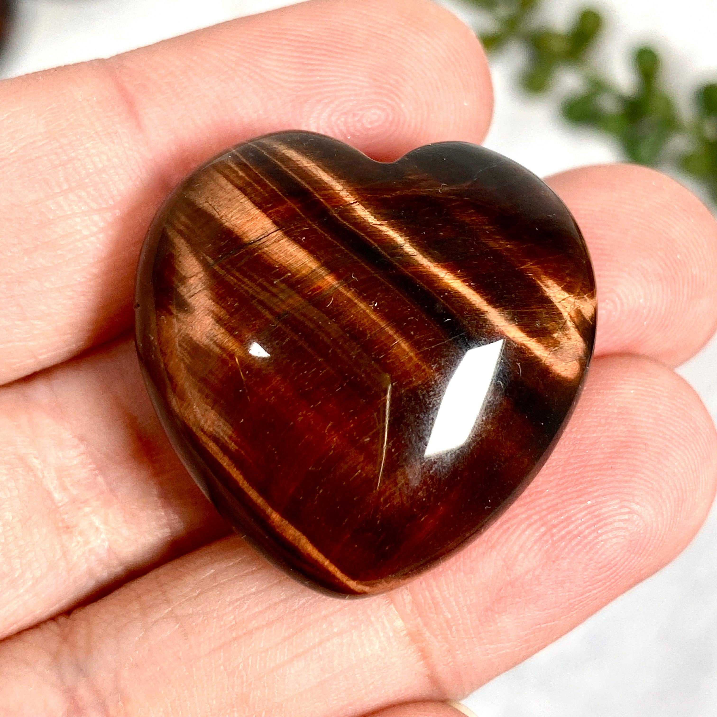 Red Tiger's Eye Heart Pendant - Genuine Natural Gemstone Jewelry for Women - Perfect for Meditation, Healing & Spiritual Gifts