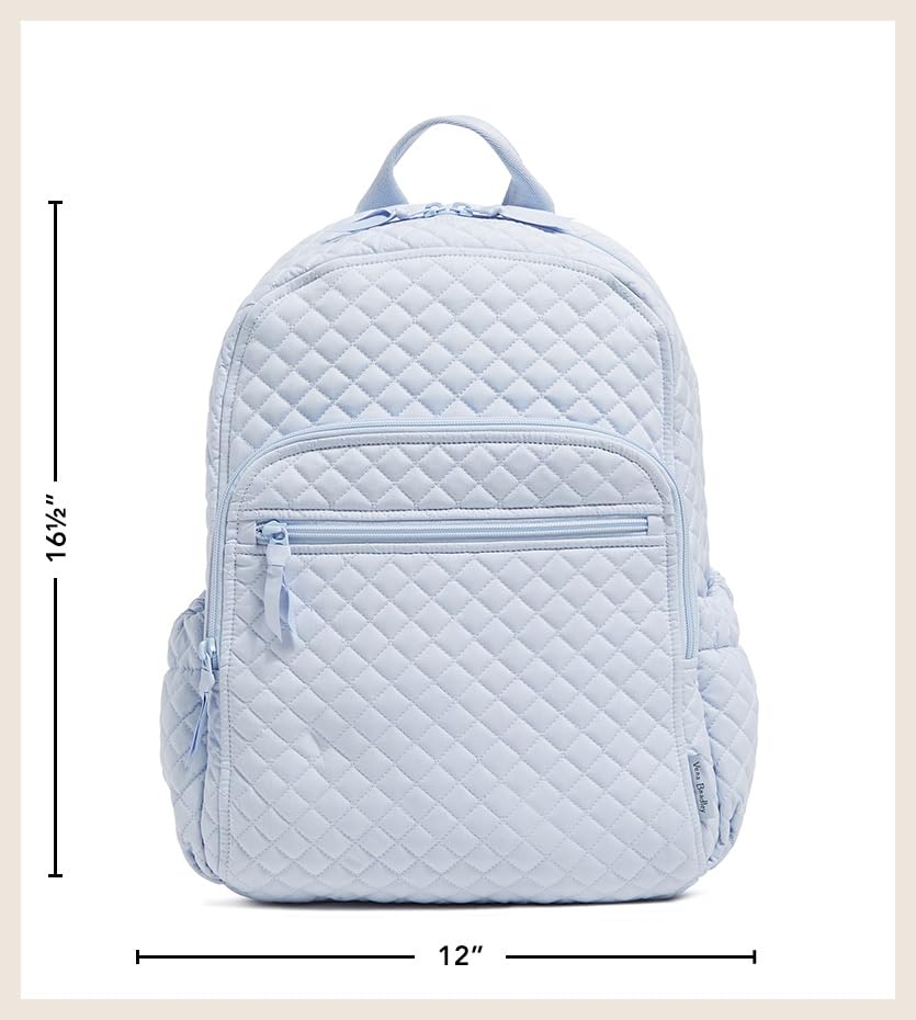 Vera Bradley Women's Denim Campus Backpack - Stylish Laptop Bookbag for College & Travel | Durable School Backpack for Students & Professionals