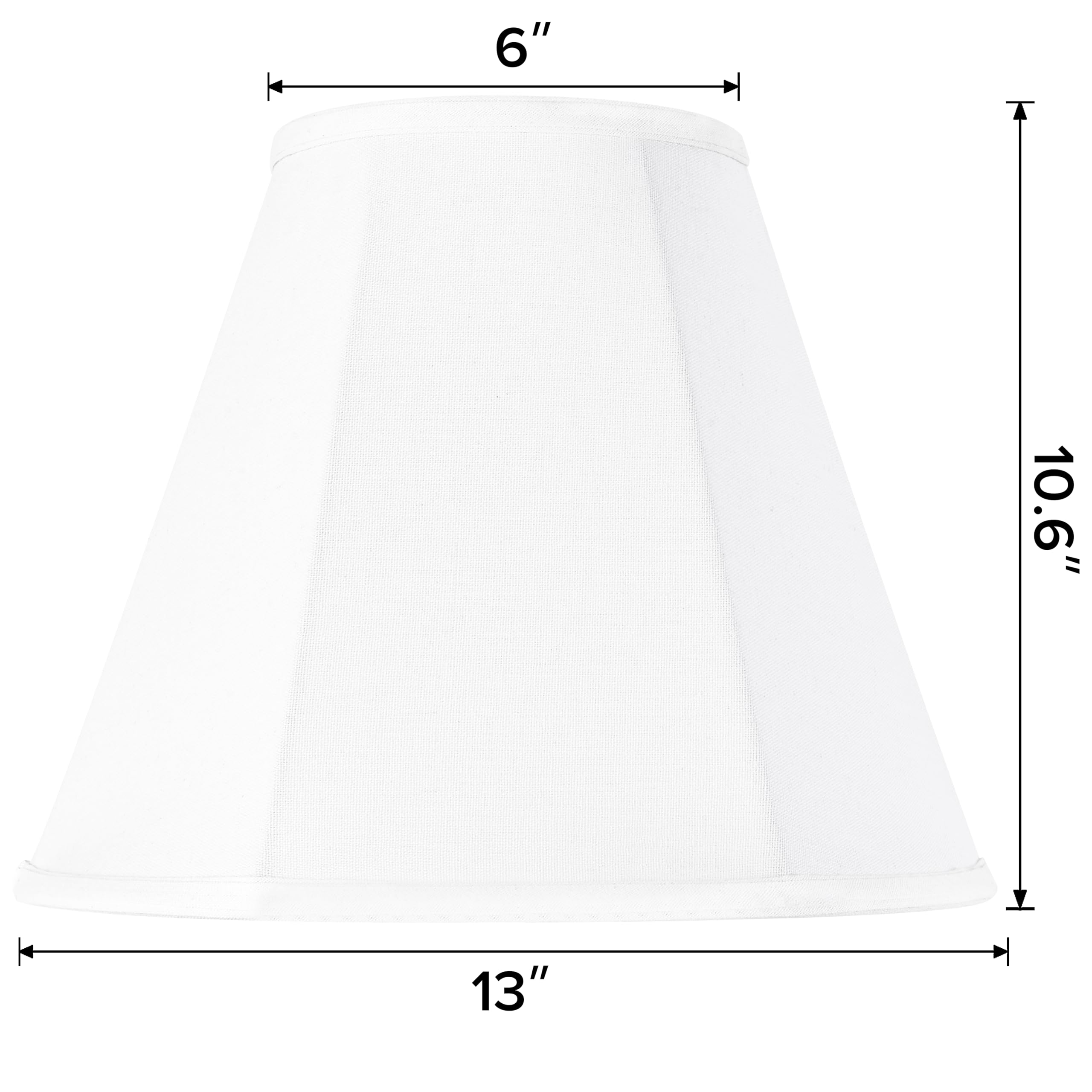 GO&SO White Bell Lamp Shades Set of 2 - 6
