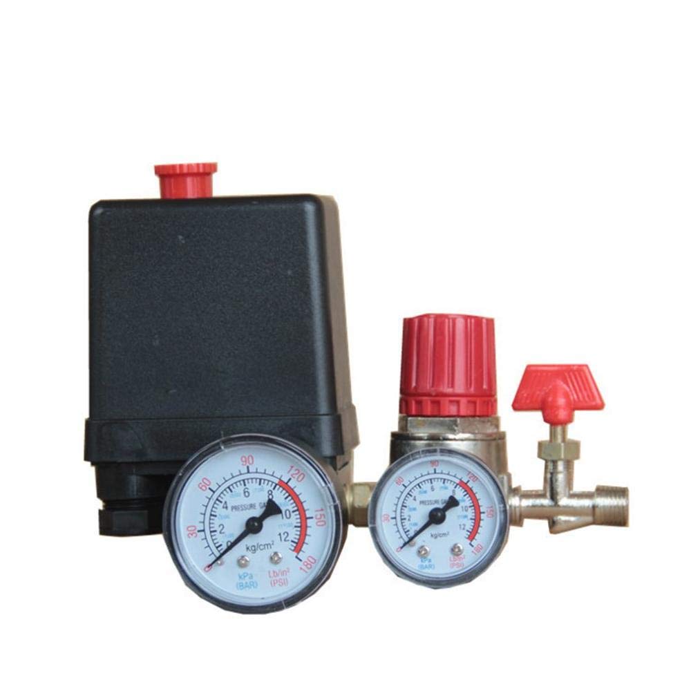 High-Quality Pressure Switch Air Valve Manifold & Compressor Control Regulator with Gauges - Perfect for Auto Parts Maintenance, Tire Inflators, and Industrial Air Systems (Brand New)