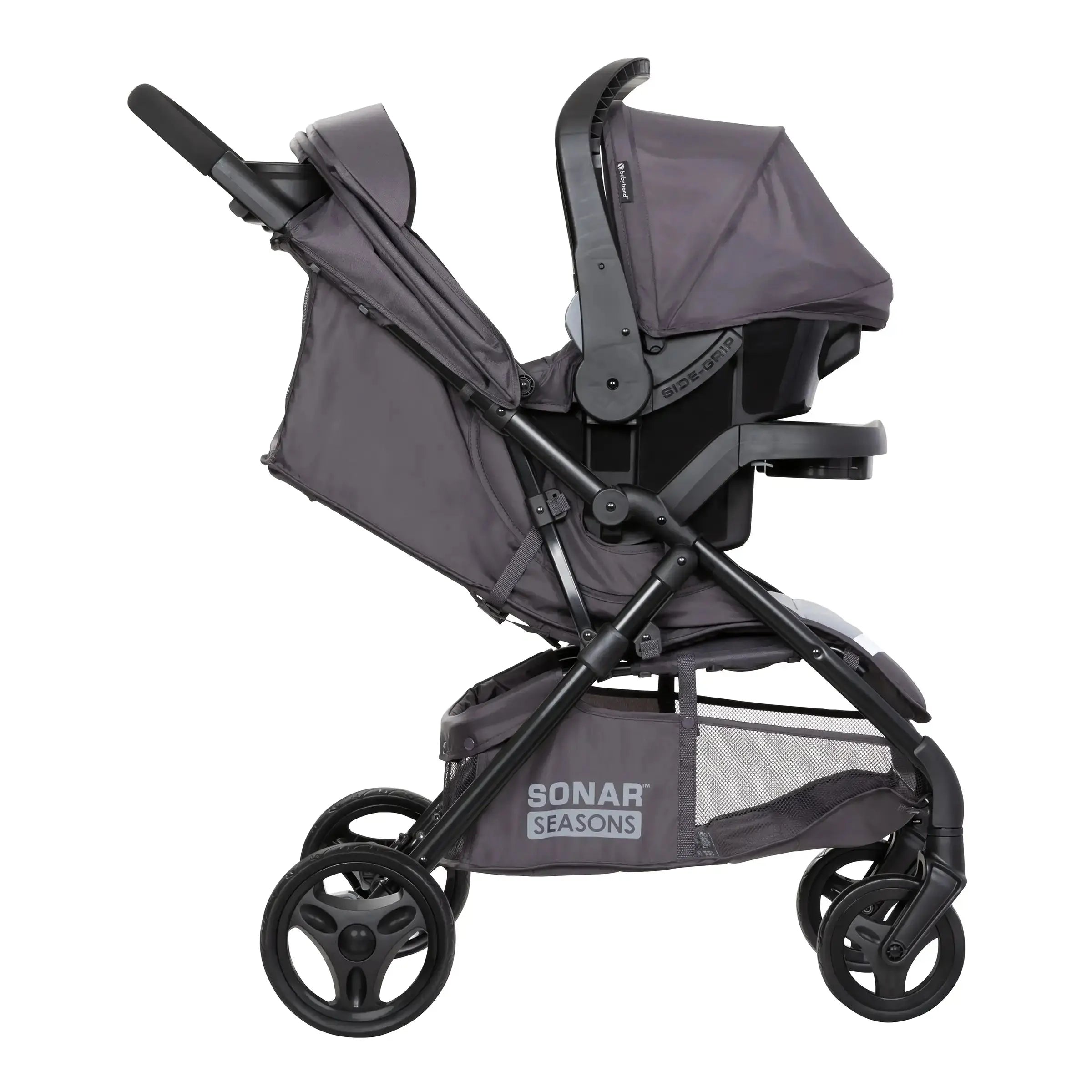 Sonar™ Seasons Stroller in Liberty Gray - Lightweight Compact Baby Stroller with Adjustable Canopy | Perfect for Travel, Shopping & Daily Walks