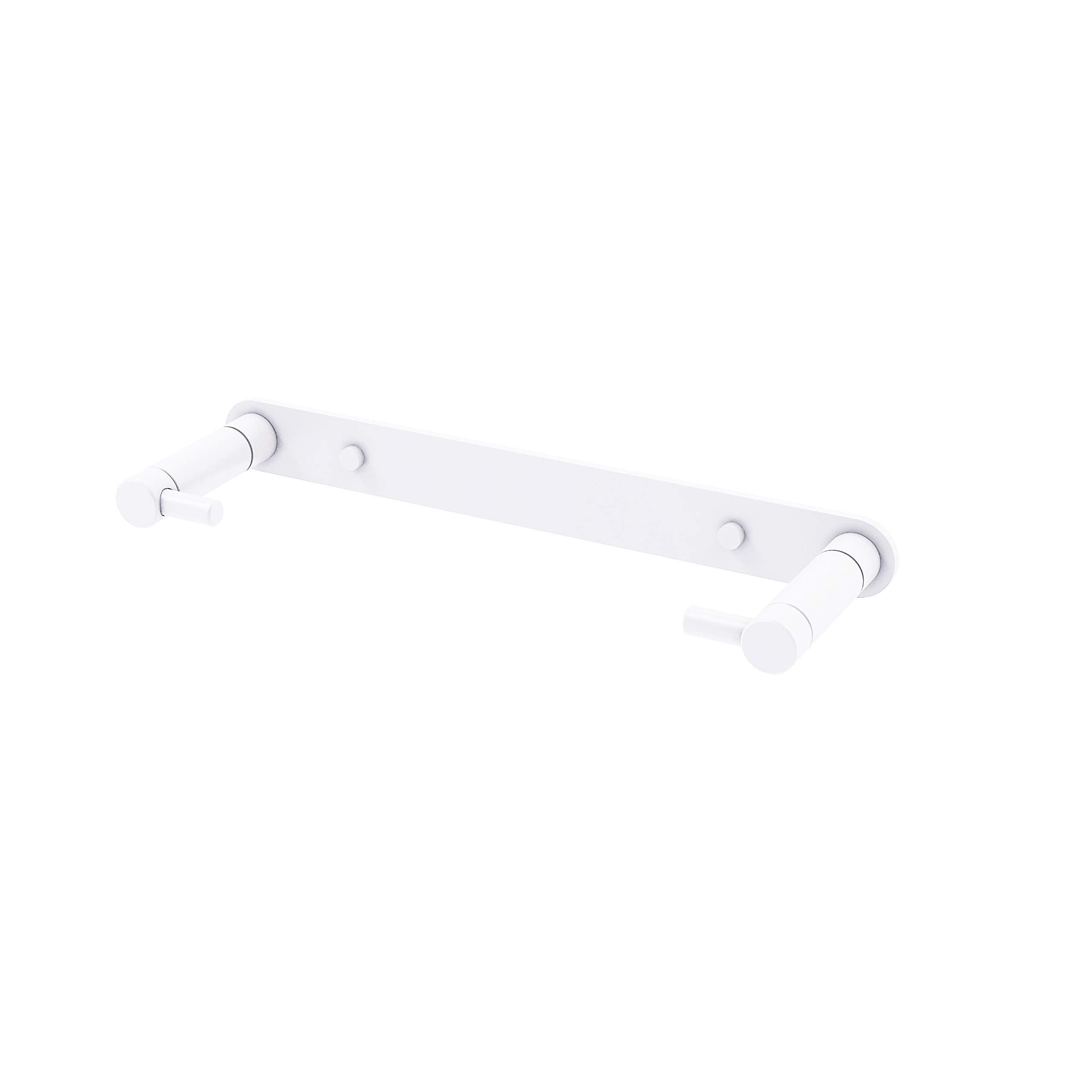 Allied Brass Fresno Wall Mounted Rollerless Paper Towel Holder - Matte White Finish for Kitchen, Bathroom & Office Organization