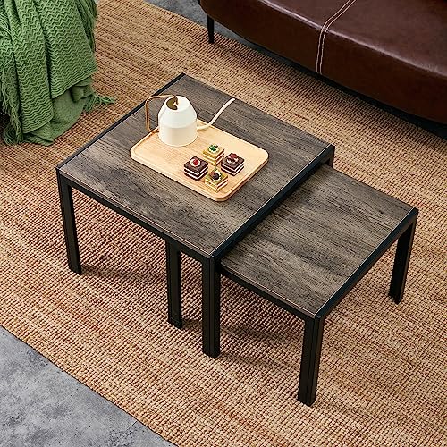 Oak Grey Nesting Table