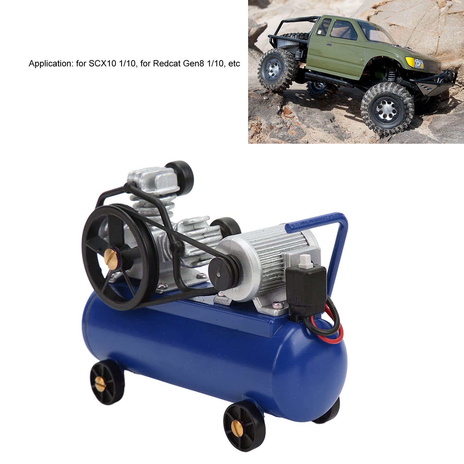 1/10 Scale RC Simulation Air Compressor Accessories - Mini Compressor Parts for Remote Control Crawler Cars | Perfect for Off-Road RC Vehicle Decor & DIY Upgrades