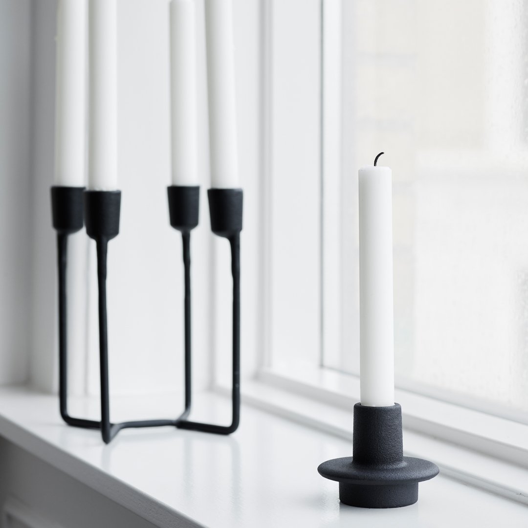 Heima Candlestick Set of 4 - Elegant Decorative Candlesticks for Dining Table, Wedding Centerpiece & Home Decor
