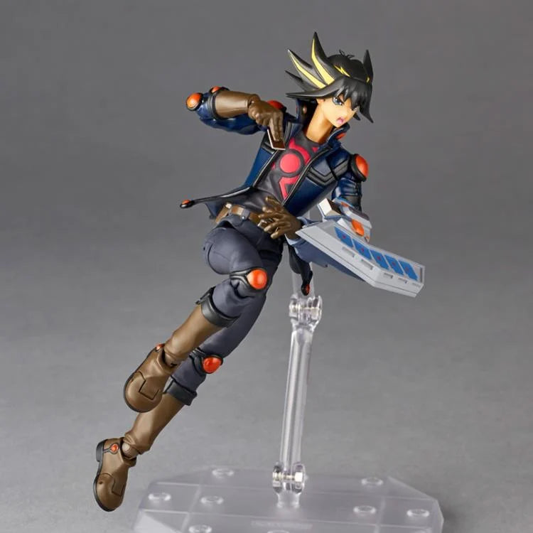 Amazing Yamaguchi Revoltech Action Figure Yusei Fudo NR036 - Highly Poseable Anime Collectible for Display & Photography