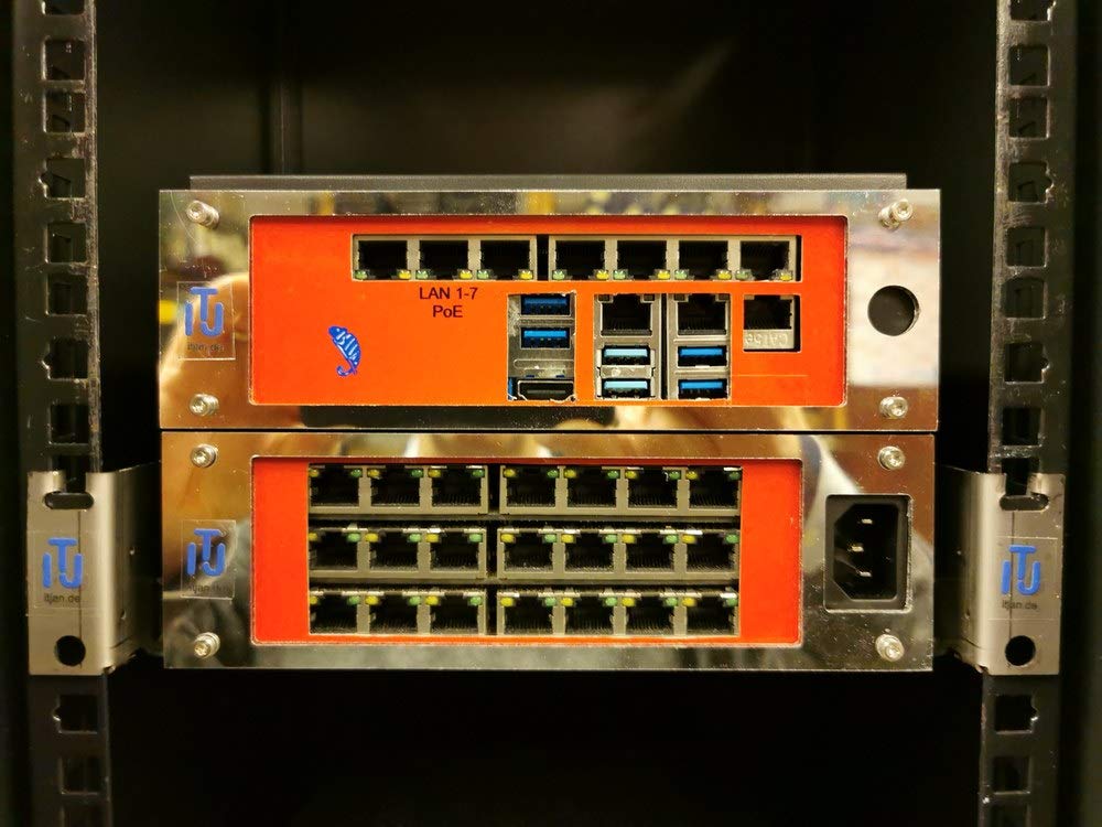 10 Inch ITX Case Cabinet Rack Rail - Tool-Free Click Assembly for Computer Cases | Perfect for Home Office & Server Room Organization