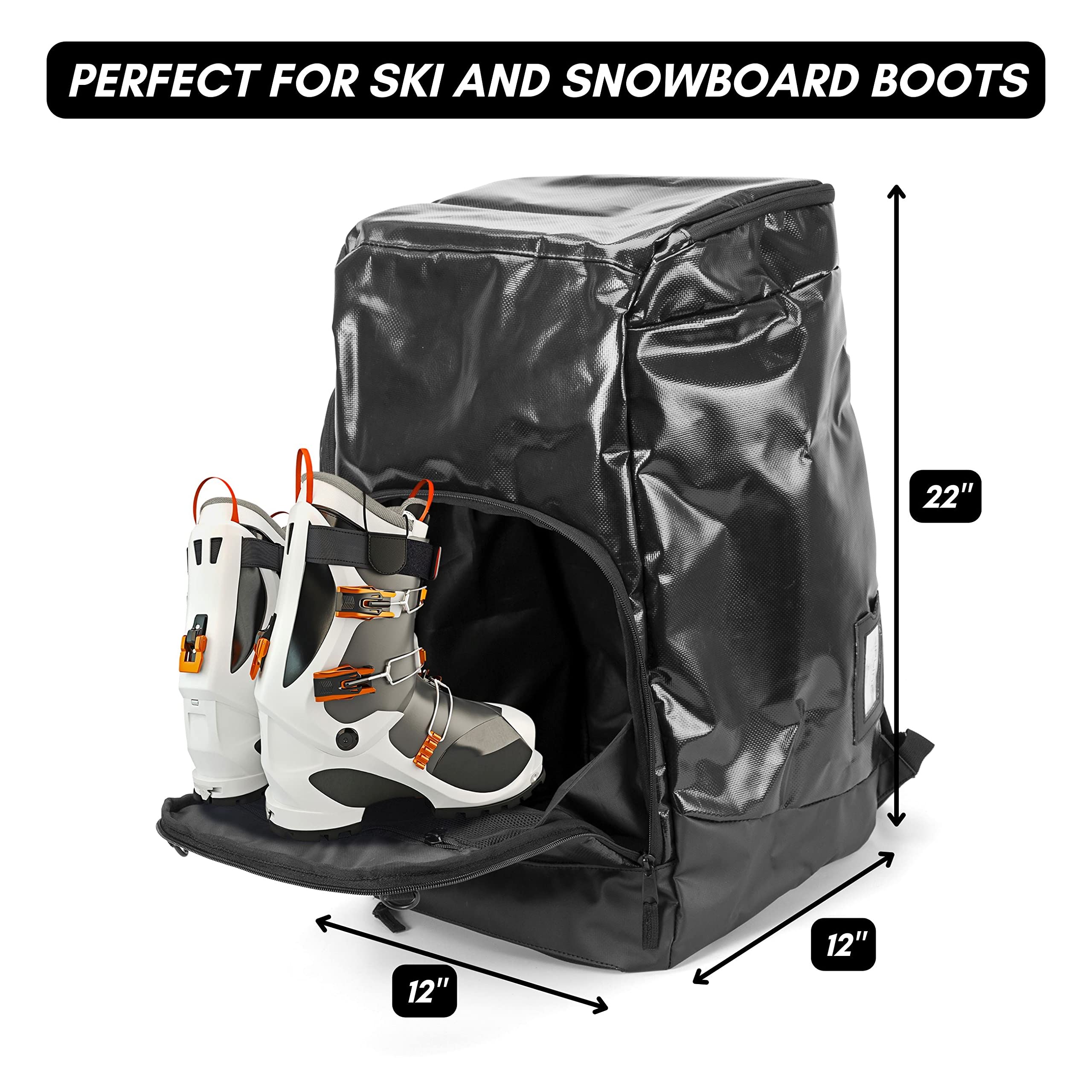 **Olympic Ski Boot Backpack – Waterproof Snowboard Travel Bag for Skiing & Snowboarding Gear – Durable Ski Boot Storage with Air Travel Compartment – Perfect for Ski Trips & Mountain Adventures**