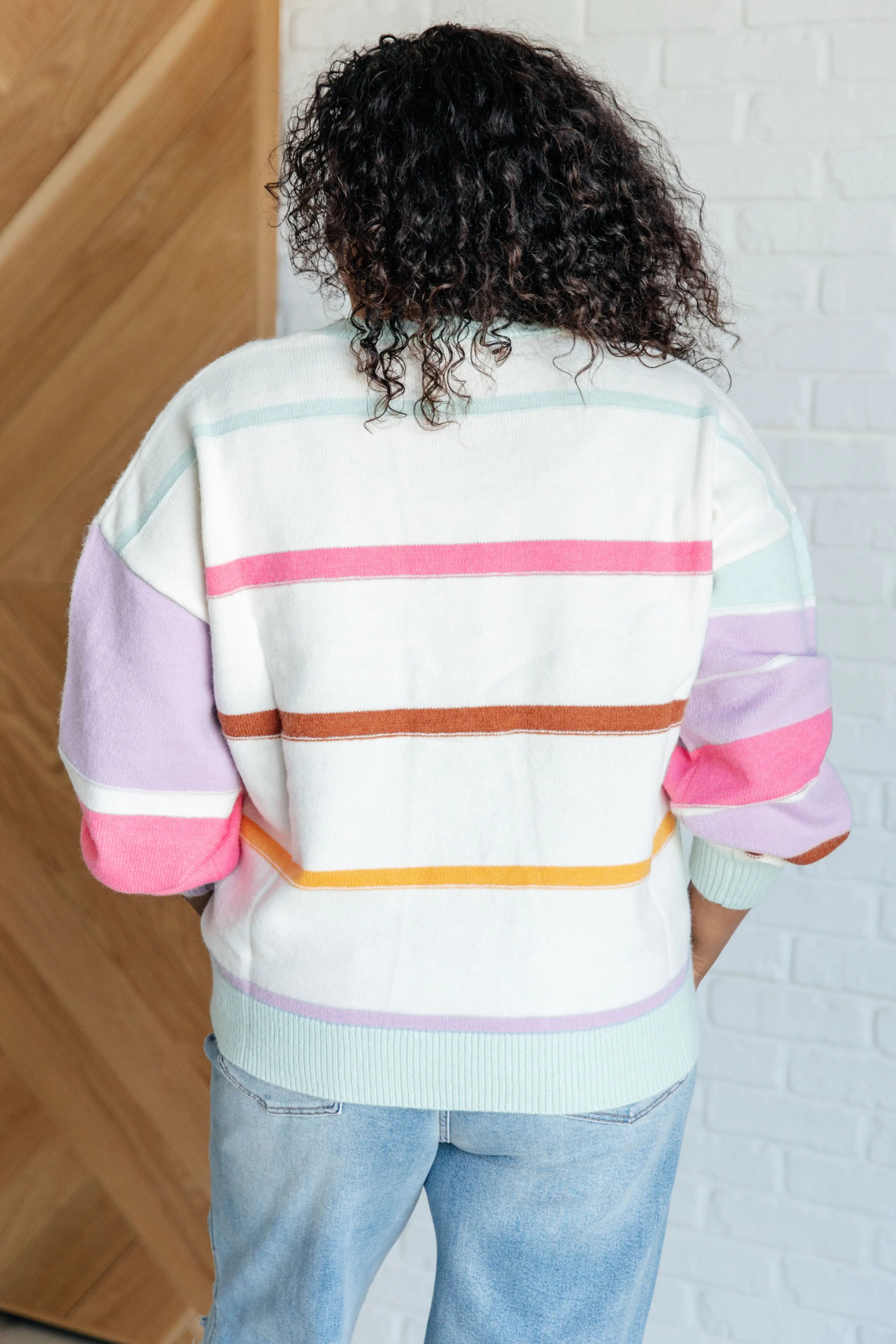 Flawless Features Striped Sweater for Women - Soft & Comfortable Knit Pullover, Casual Winter Fashion Top | Perfect for Office, Date Night & Holiday Outfits