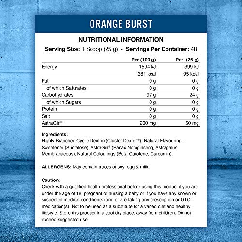 Applied Nutrition Carb X Orange Burst 1200g - High-Performance Carb Supplement for Athletes & Fitness Enthusiasts - Ideal for Pre/Post Workout & Energy Boosting