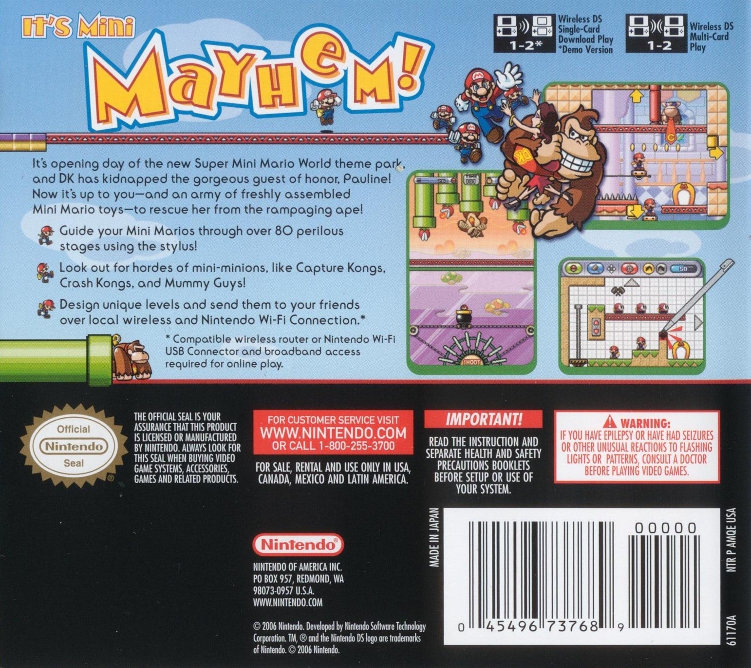 Mario vs. Donkey Kong 2: March of the Minis - Nintendo Switch Game | Classic Puzzle Adventure for Kids & Adults | Perfect for Family Game Night & Travel Entertainment